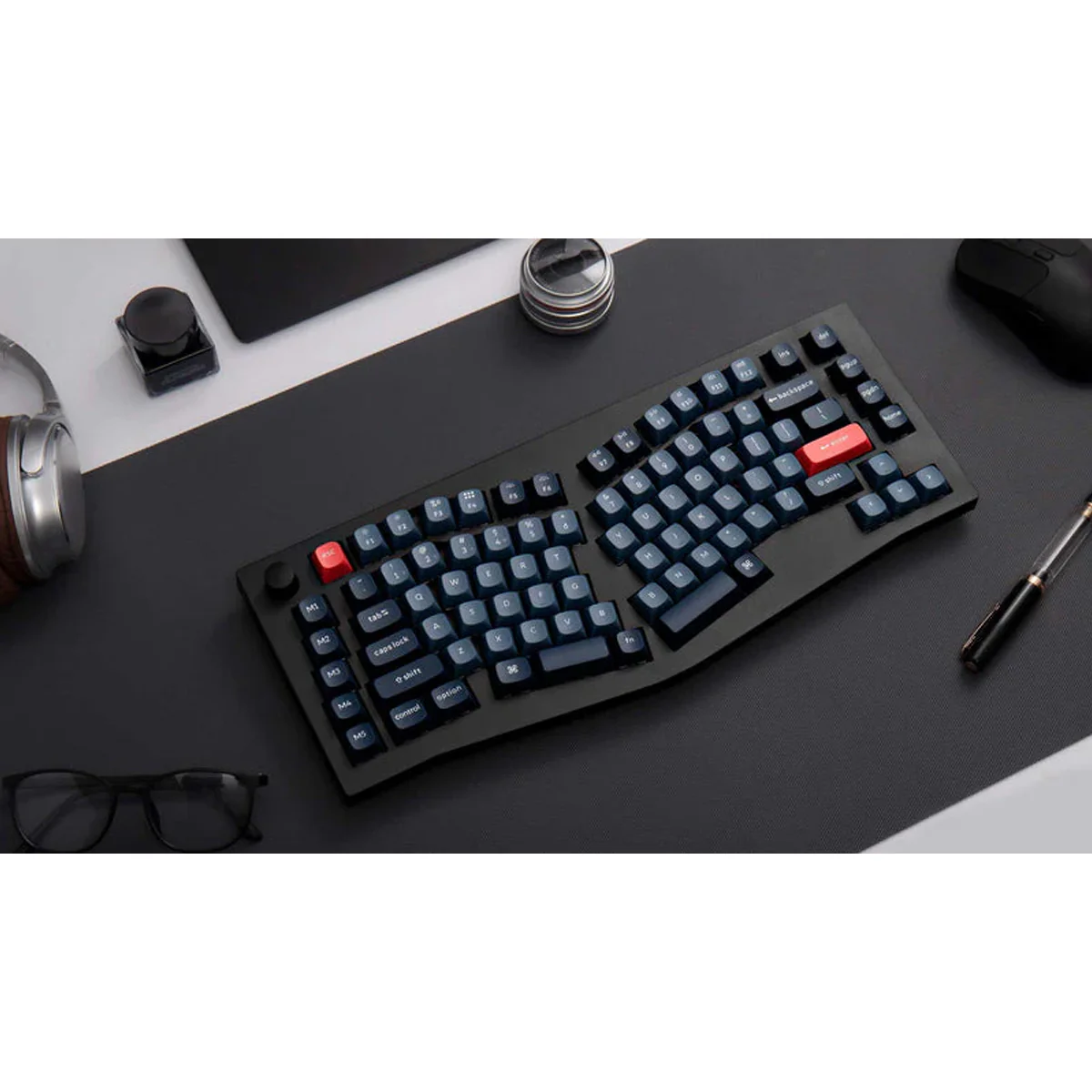 Keychron V10 Max QMK/VIA 75% Alice Fully Assembled Knob RGB Backlight Hot-Swappable Wireless Custom Mechanical Keyboard - Carbon Black (Gateron Jupiter Red Switch, Gateron Jupiter Brown Switch, Gateron Jupiter Banana Switch (V10M-D1, V10M-D3, V10M-D4) - Image 5