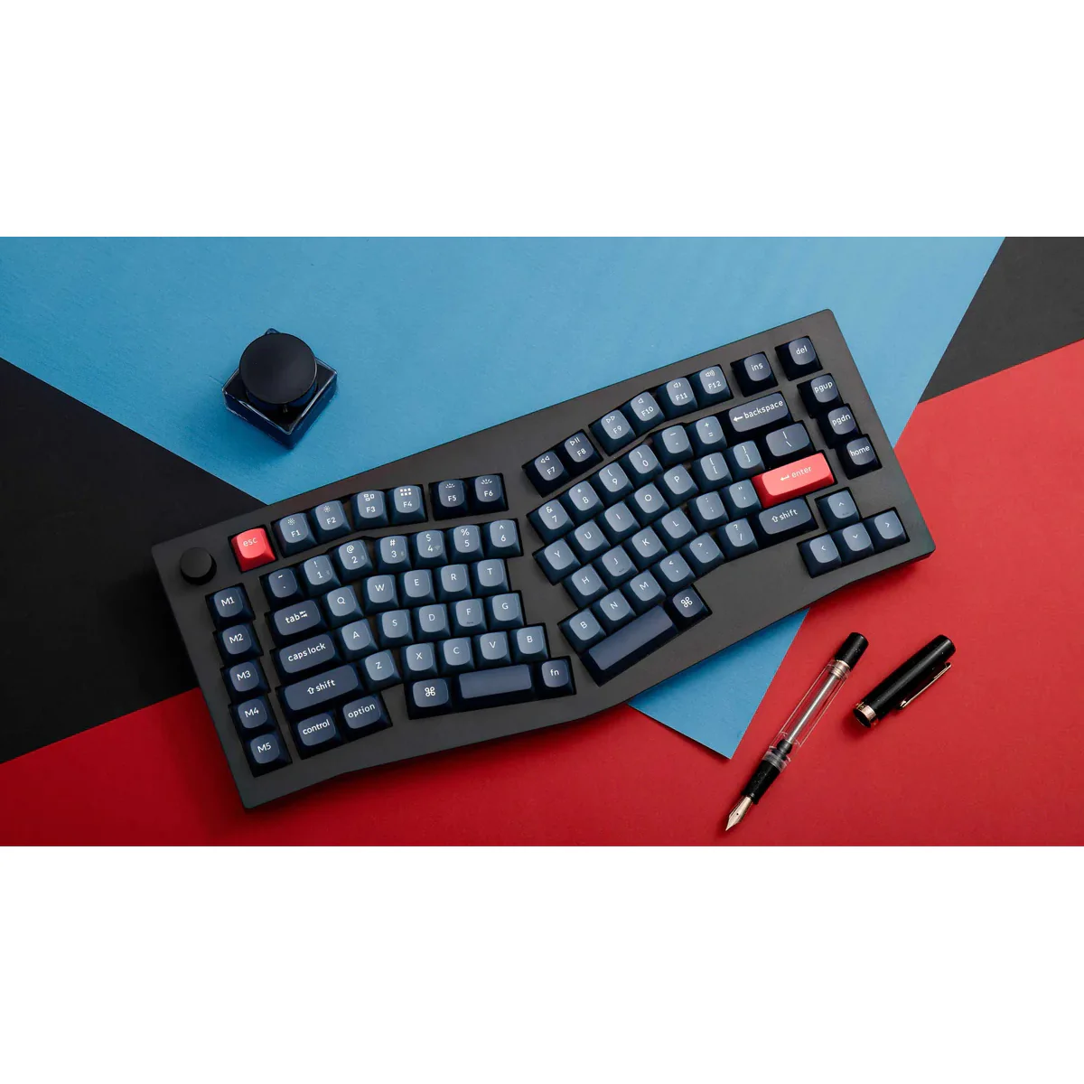 Keychron V10 Max QMK/VIA 75% Alice Fully Assembled Knob RGB Backlight Hot-Swappable Wireless Custom Mechanical Keyboard - Carbon Black (Gateron Jupiter Red Switch, Gateron Jupiter Brown Switch, Gateron Jupiter Banana Switch (V10M-D1, V10M-D3, V10M-D4) - Image 8