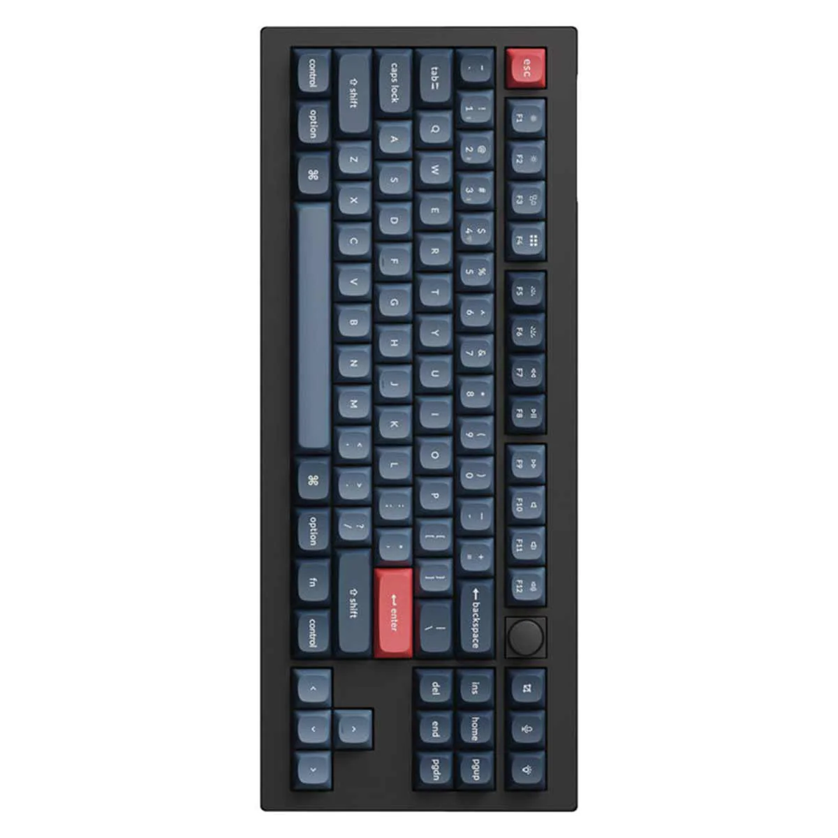 Keychron V3 Max QMK/Via Fully Assembled With Knob RGB Backlit Hot-Swappable TKL  Wireless Custom Mechanical Keyboard - Carbon Black (Gateron Jupited Red Switch, Gateron Jupiter Brown Switch, Gateron Jupiter Banana Switch) (V3M-D1, V3M-D3, V3M-D4) - Image 2