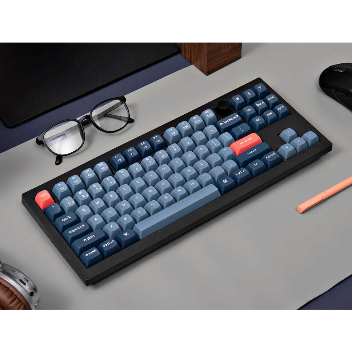 Keychron V3 Max QMK/Via Fully Assembled With Knob RGB Backlit Hot-Swappable TKL  Wireless Custom Mechanical Keyboard - Carbon Black (Gateron Jupited Red Switch, Gateron Jupiter Brown Switch, Gateron Jupiter Banana Switch) (V3M-D1, V3M-D3, V3M-D4) - Image 4