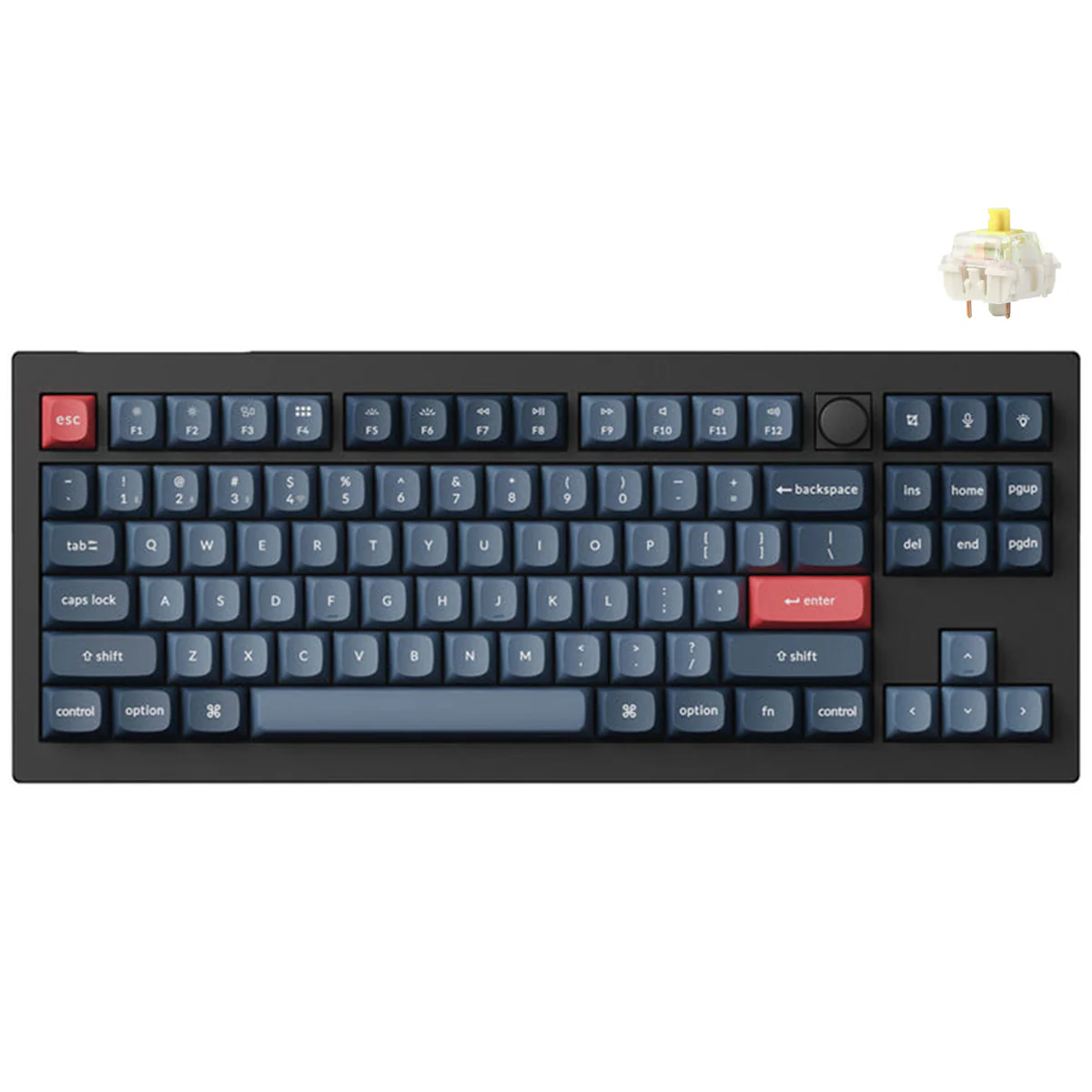 Keychron V3 Max QMK/Via Fully Assembled With Knob RGB Backlit Hot-Swappable TKL  Wireless Custom Mechanical Keyboard - Carbon Black (Gateron Jupited Red Switch, Gateron Jupiter Brown Switch, Gateron Jupiter Banana Switch) (V3M-D1, V3M-D3, V3M-D4) - Image 9
