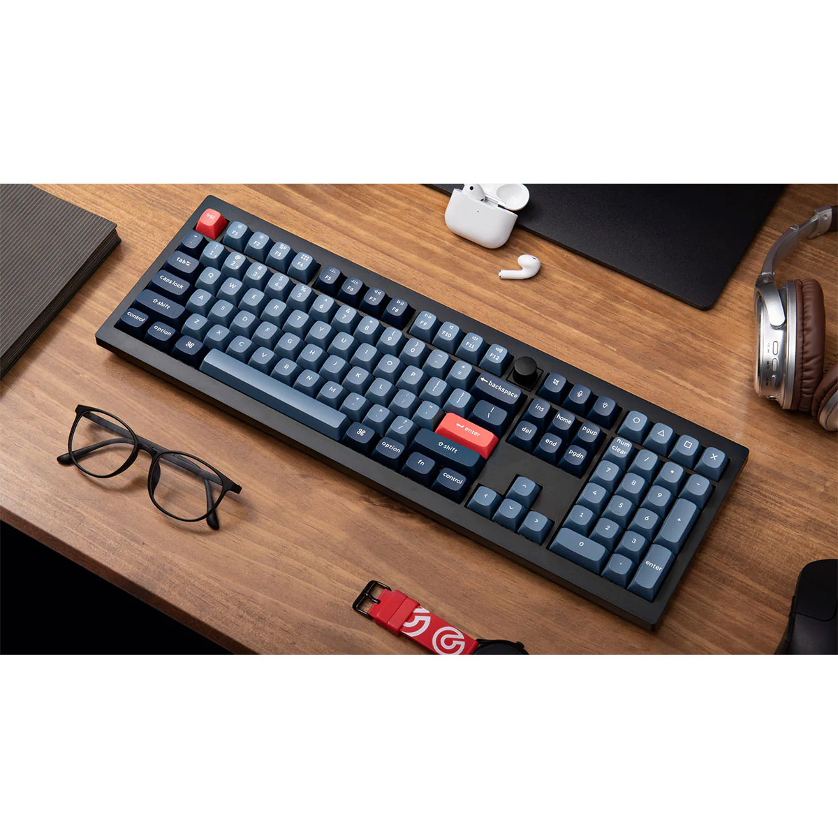 Keychron V6 Max QMK/Via Fully Assembled With Knob RGB Backlit Hot-Swappable Full Size Wireless Custom Mechanical Keyboard - Carbon Black (Gateron Jupited Red Switch, Gateron Jupiter Brown Switch, Gateron Jupiter Banana Switch) (V6M-D1, V6M-D3, V6M-D4) - Image 3