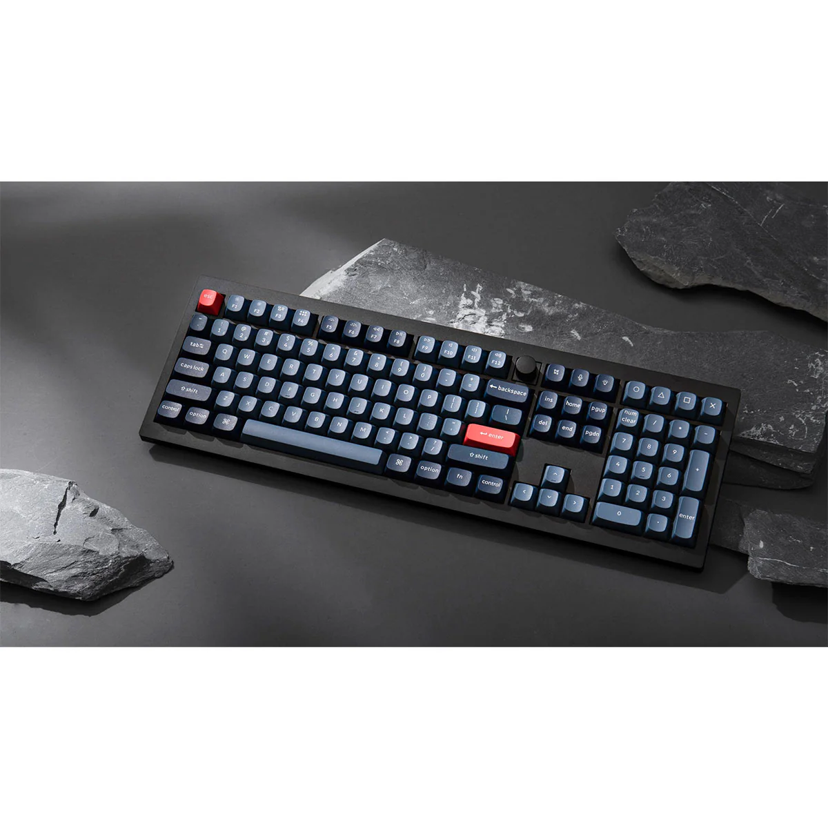 Keychron V6 Max QMK/Via Fully Assembled With Knob RGB Backlit Hot-Swappable Full Size Wireless Custom Mechanical Keyboard - Carbon Black (Gateron Jupited Red Switch, Gateron Jupiter Brown Switch, Gateron Jupiter Banana Switch) (V6M-D1, V6M-D3, V6M-D4) - Image 5