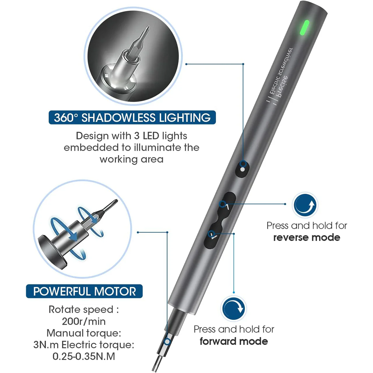Kingsdun 62-in-1 Precision Electric Screwdriver Set (KS-882038) - Image 3