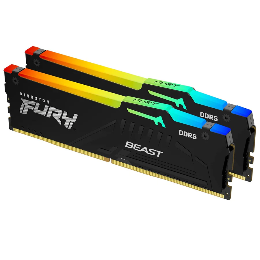 Kingston Fury Beast 16GB DDR5 RGB 5200MT/s Memory (Kit Of 2) (KF552C40BBAK2-16) - Image 2