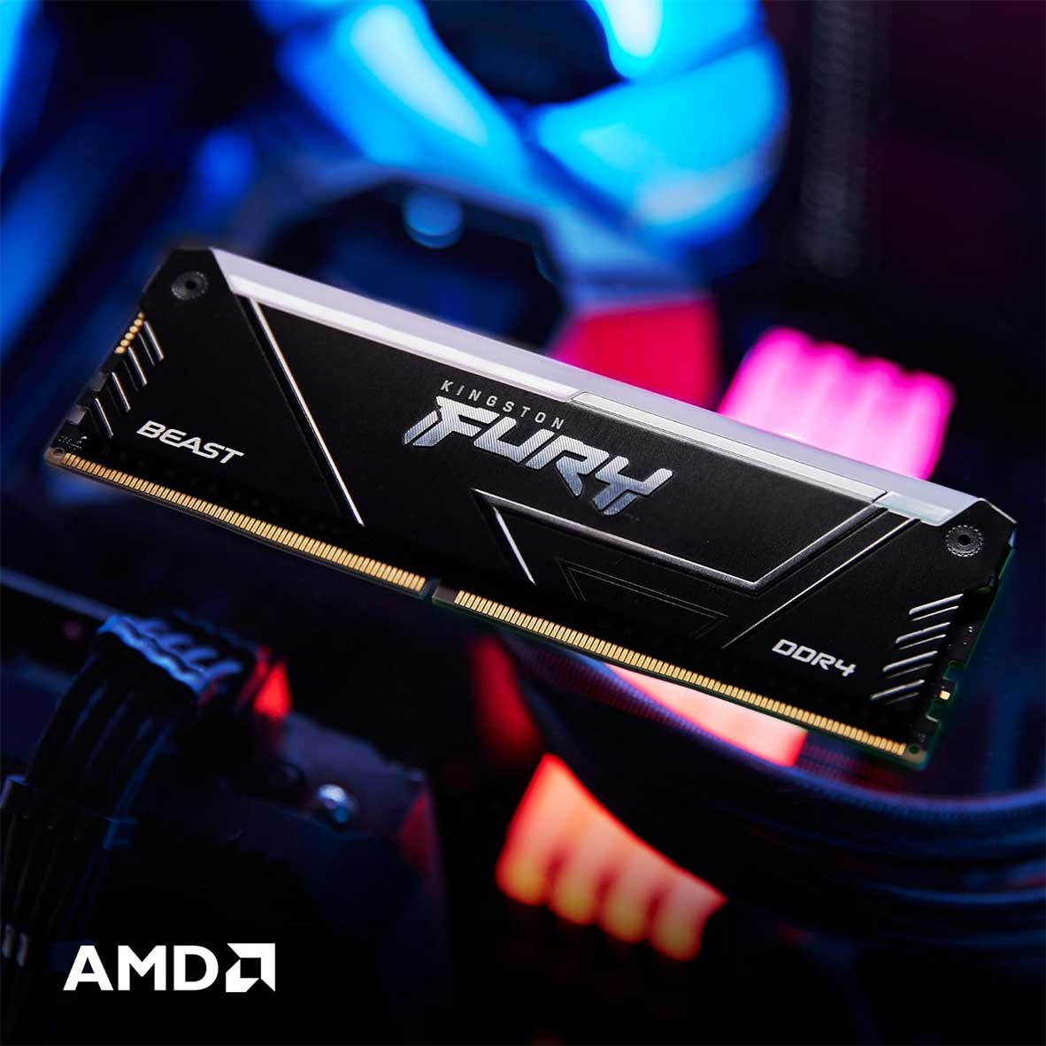 Kingston Beast Fury 16GB (1x16GB) DDR4 RGB XMP 3600MT/s CL18-22-22 Memory (Black) (KF436C18BB2A/16) - Image 6
