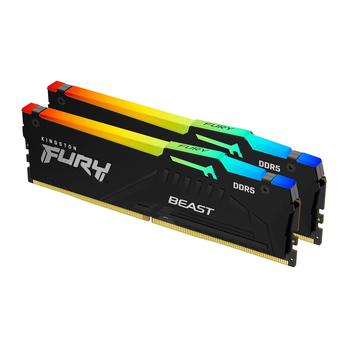 Kingston Fury Beast 128GB (2x64GB) DDR5 RGB EXPO/XMP 5600MT/s CL40-40-40 Memory (Black) (KF556C40BBAK2-128) - Image 2