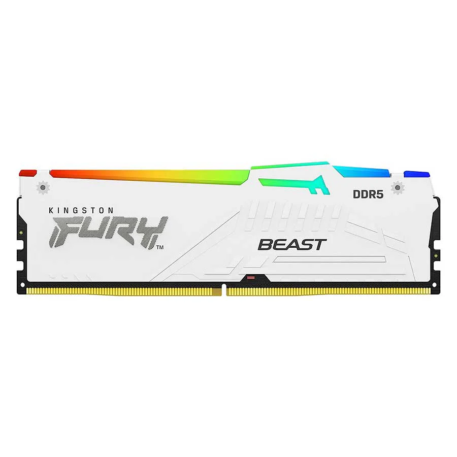 Kingston Fury Beast 32GB (1X32GB) DDR5 RGB Expo 6000MT/S CL36 Memory (White) (KF560C36BWEA-32)