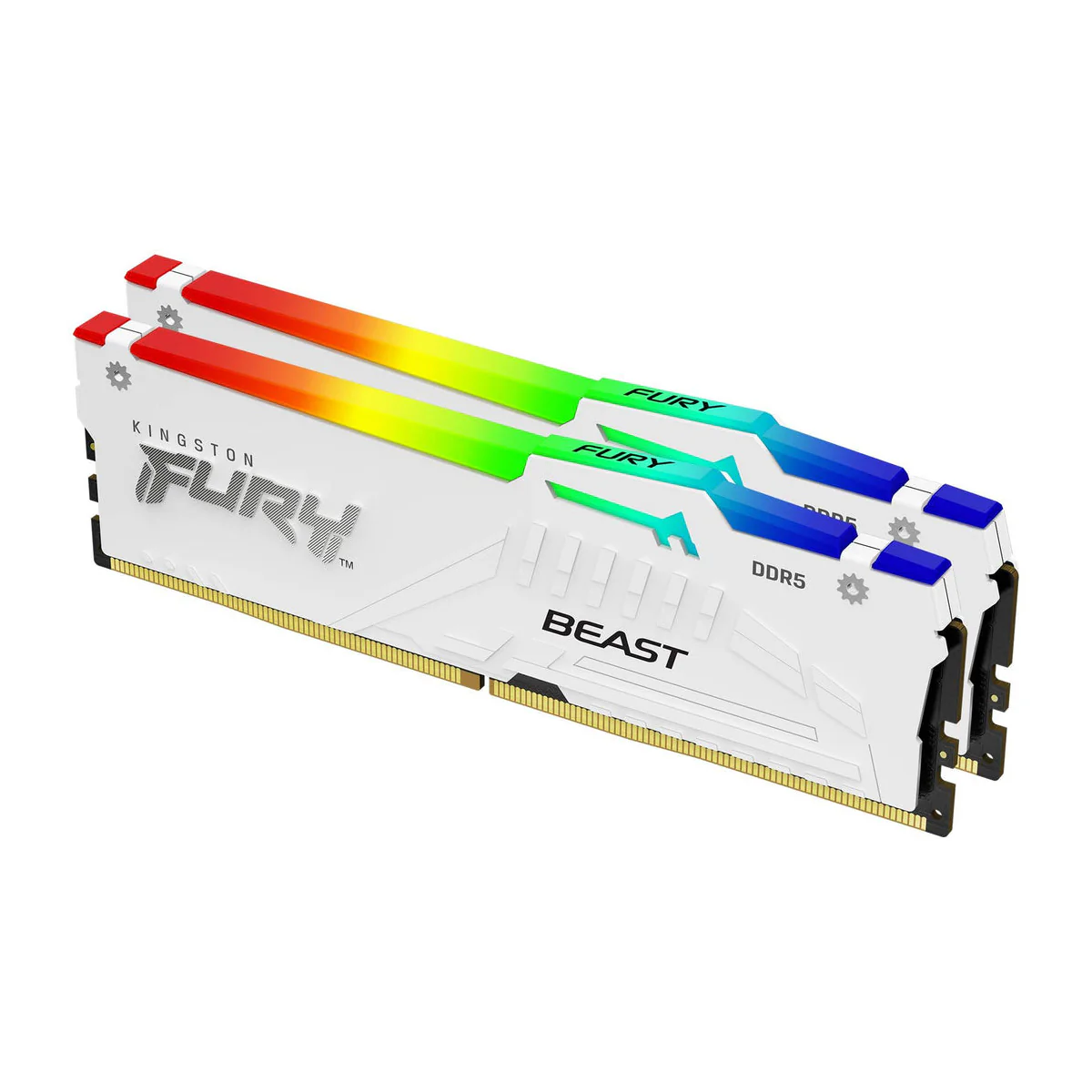Kingston Fury Beast 32GB (2x16GB) DDR5 RGB Expo 6000MT/s CL36-44-44 Memory (White) (KF560C36BWE2AK2-32) - Image 2