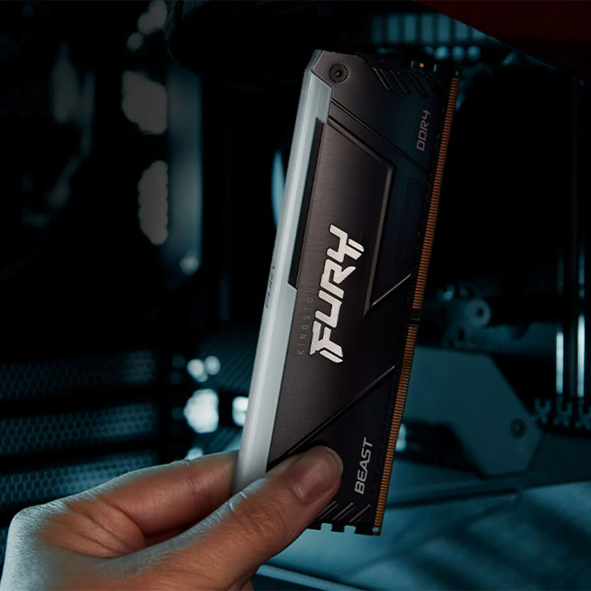Kingston Fury Beast 8GB (1X8GB) DDR4 RGB XMP 3200MT/s CL16-18-18 Memory (Black) (KF432C16BB2A/8) - Image 8