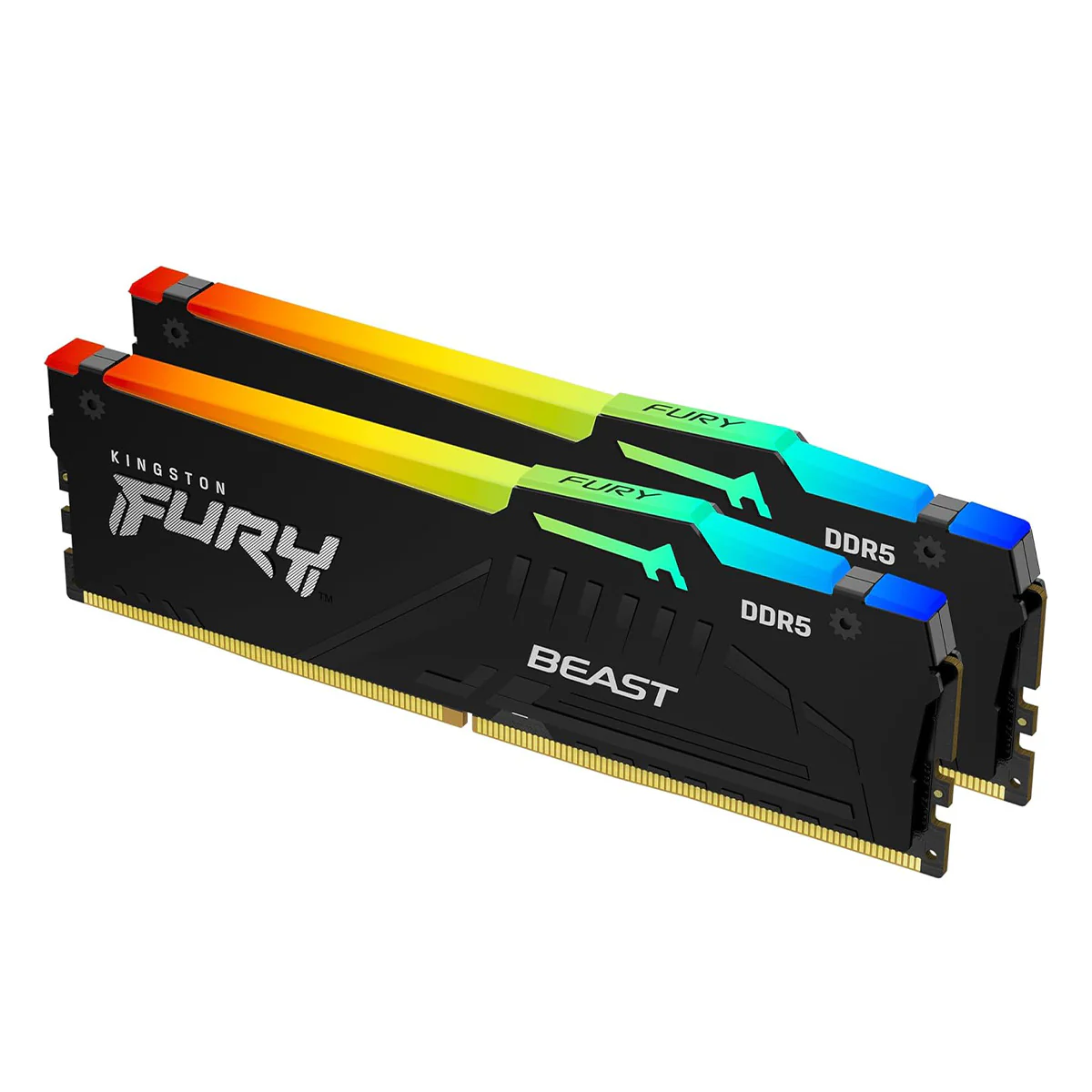 Kingston Fury Beast RGB 16GB (2x8GB) DDR5 6000MT/s CL30-36-36 1.4V EXPO/XMP Desktop Memory (KF560C30BBEAK2-16) - Image 2