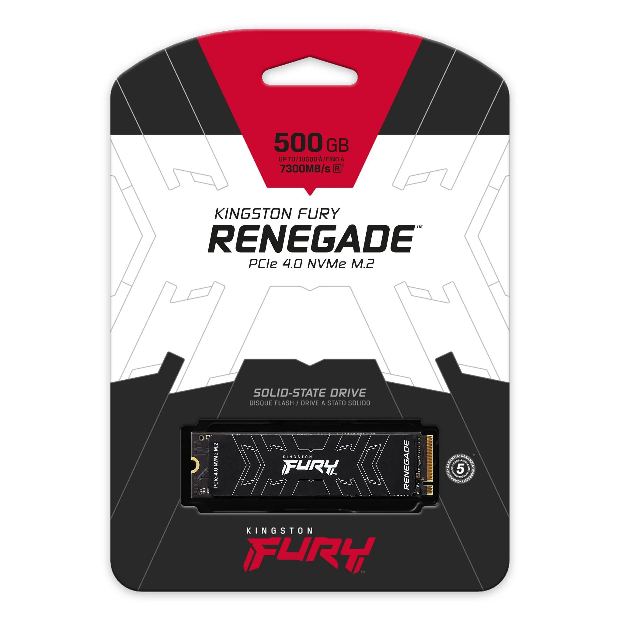 Kingston Fury Renegade 500GB PCIE 4.0 NVME M.2 Internal Gaming SSD (SFYRS/500G) - Image 4
