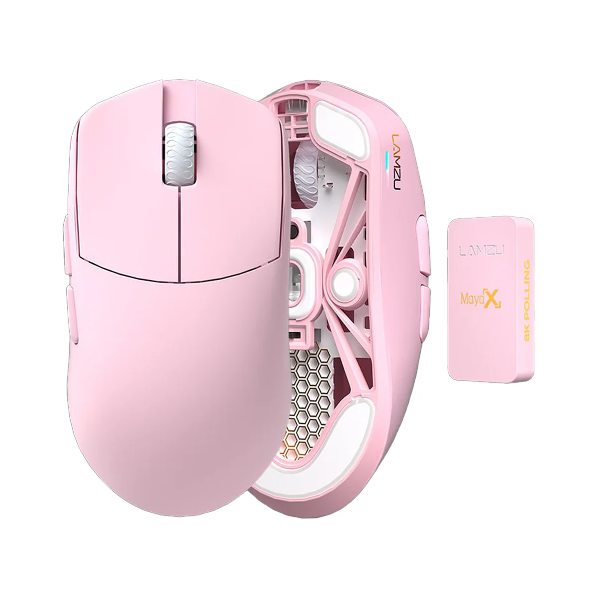 Lamzu Maya X 8K Superlight Wireless Gaming Mouse (Purple Shadow, Charcoal Black, White, Cloud Grey, Light Pink) - Image 22