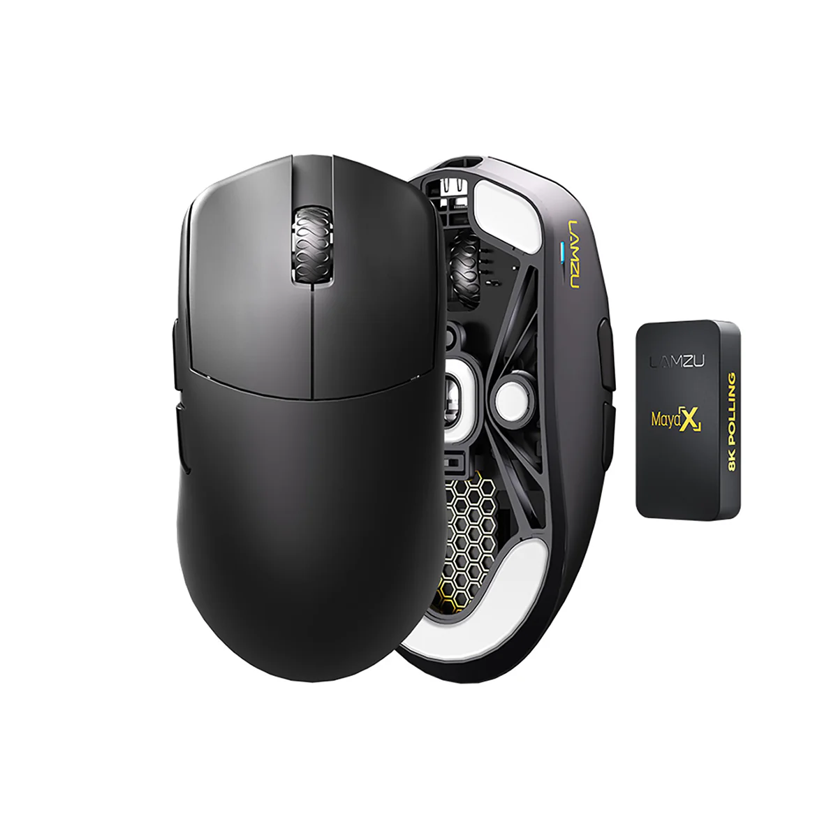 Lamzu Maya X 8K Superlight Wireless Gaming Mouse (Purple Shadow, Charcoal Black, White, Cloud Grey, Light Pink) - Image 5