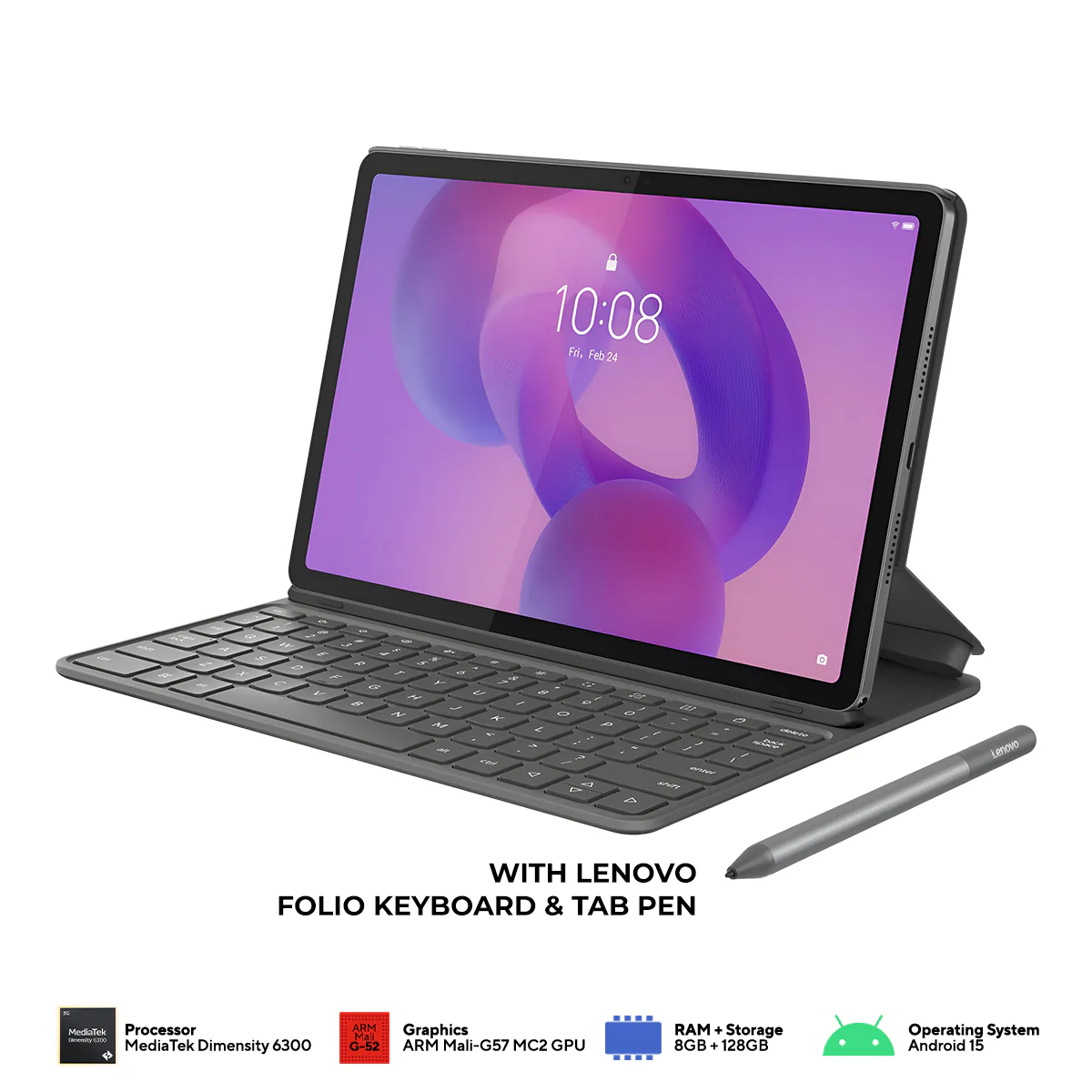 Lenovo Idea Tab ZAFM0245PH 11" 2.5K 8GB+128GB 5G Sub-6 GHz (Luna Grey) with Lenovo Folio Keyboard + Lenovo Tab Pen