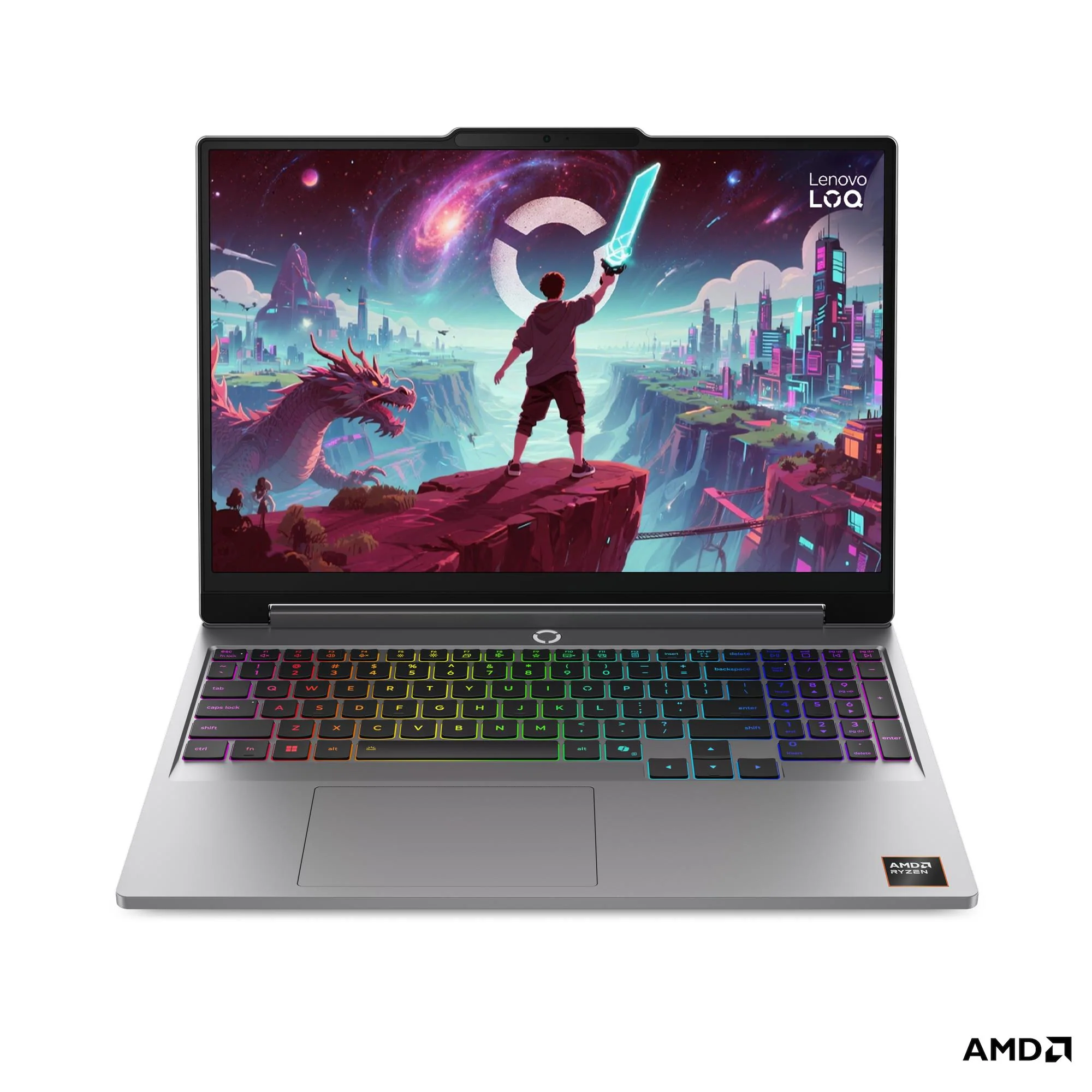 Lenovo LOQ 15AHP11 83TN0016PH Gaming Laptop (Luna Grey) | 15.3" WUXGA (1920x1200) IPS 165Hz | Ryzen 7 250 | 16GB RAM | 512GB SSD | RTX 5050 | Windows 11 Home | MS Office Home 2024 + Lenovo IdeaPad Gaming Modern Backpack - Image 2