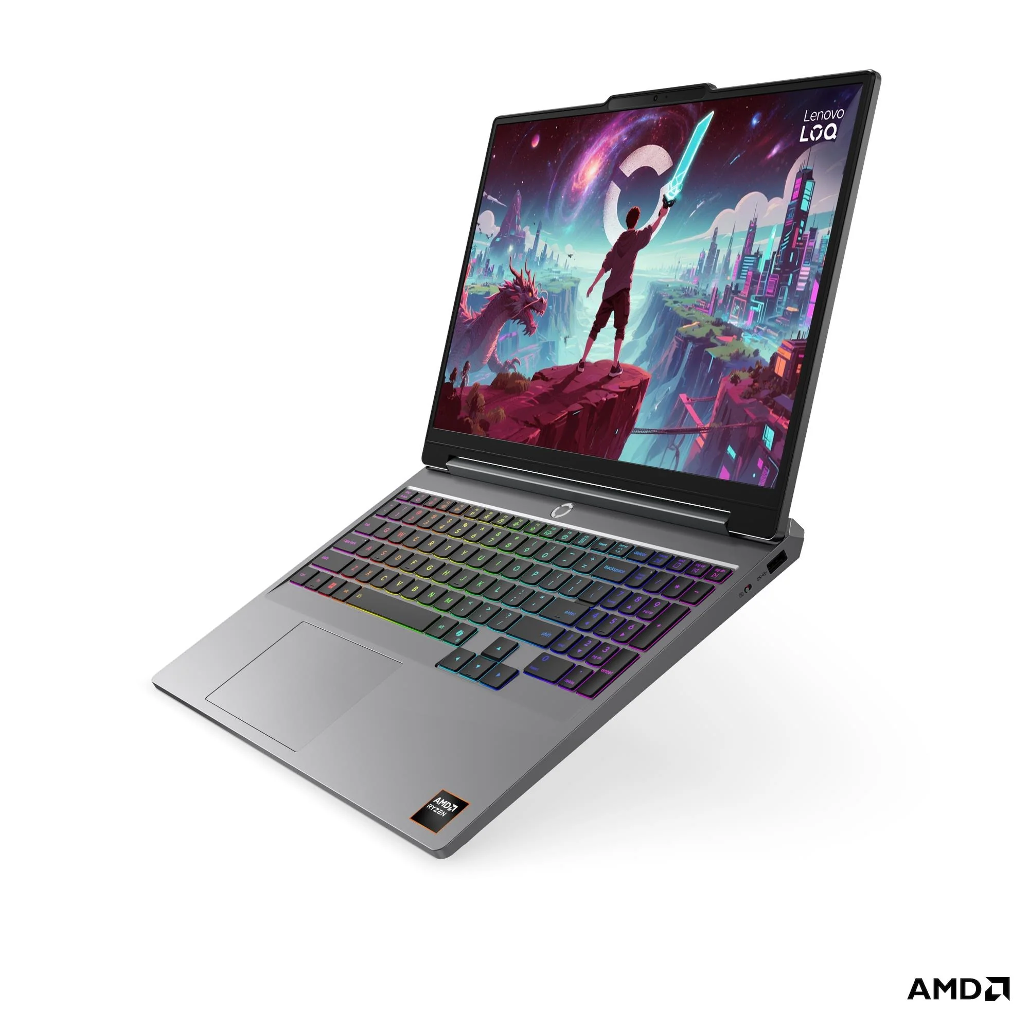 Lenovo LOQ 15AHP11 83TN0016PH Gaming Laptop (Luna Grey) | 15.3" WUXGA (1920x1200) IPS 165Hz | Ryzen 7 250 | 16GB RAM | 512GB SSD | RTX 5050 | Windows 11 Home | MS Office Home 2024 + Lenovo IdeaPad Gaming Modern Backpack - Image 6