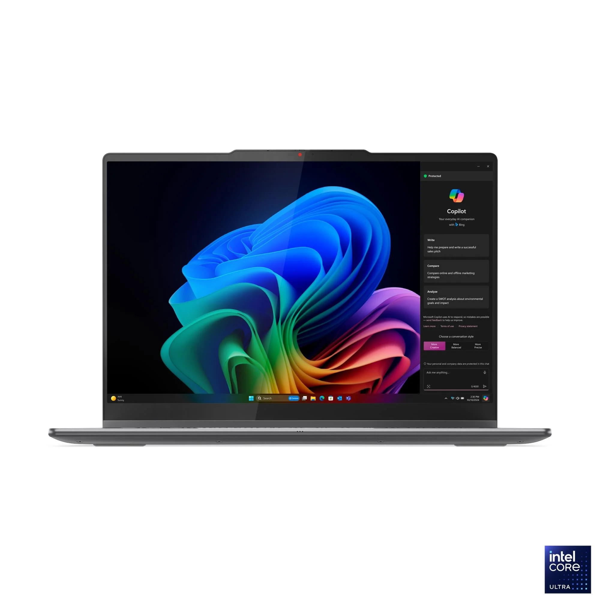 Lenovo Yoga 7 2-in-1 14ILL10 83JQ00DJPH Copilot+ PC Laptop (Luna Grey) | 14" WUXGA (1920x1200) OLED Touch | Core Ultra 5 | 16GB RAM | 1TB SSD | Intel Arc | Win11 Home | MS Office Home 2024 + MS 365 Basic+ Mouse+ Sleeve+ Pen+ A4Tech Fstyler Numeric Keypad - Image 15
