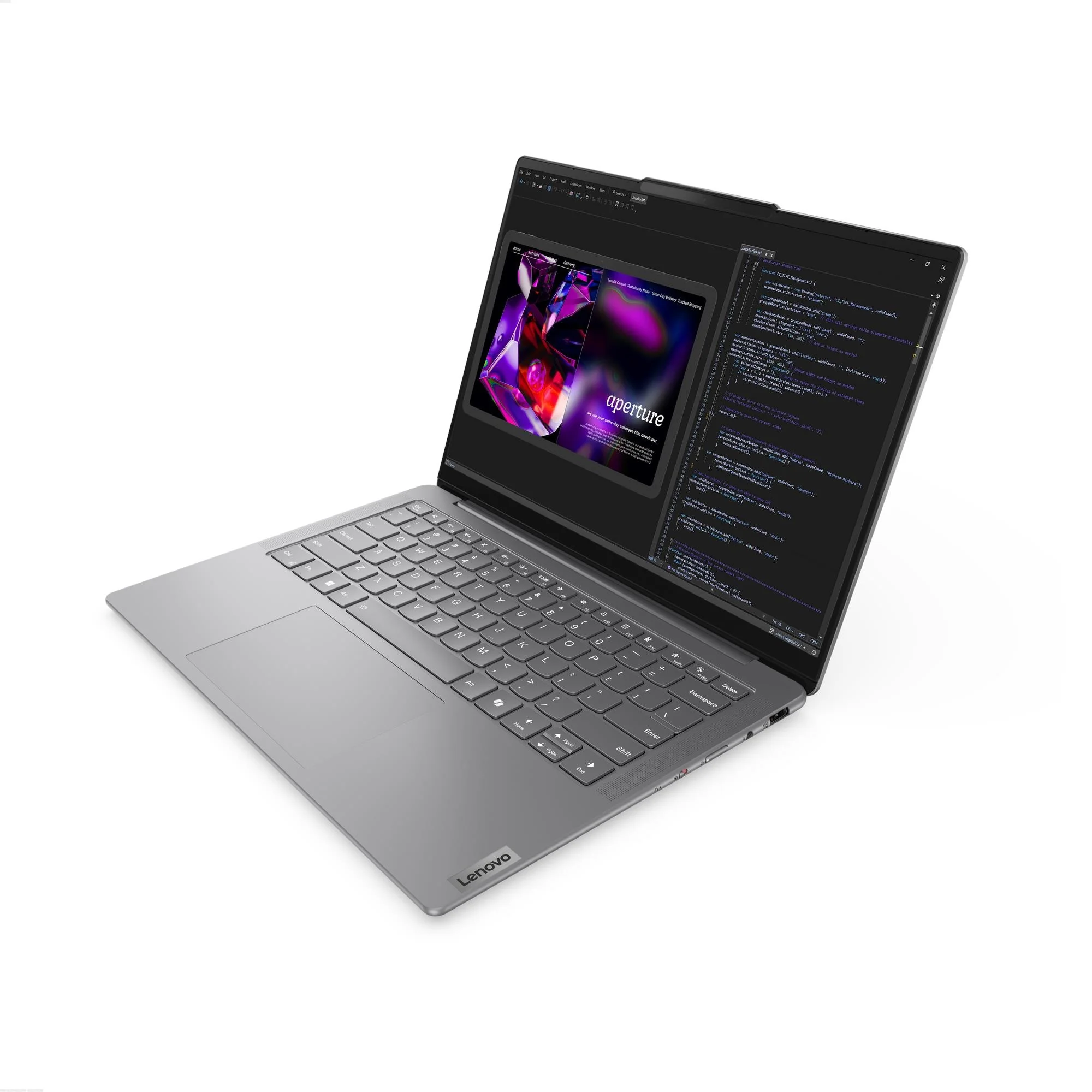 Lenovo Yoga Slim 7 14IMH9 83CV008NPH Laptop (Luna Grey) | 14" WUXGA (1920x1200) OLED | Core Ultra 5 125H | 16GB RAM | 1TB SSD | Intel Arc Graphics | Win 11 Home | MS Office Home 2024 + MS 365 Basic + Yoga Sleeve + A4Tech FK13M Fstyler Sleek Numeric Keypad - Image 5