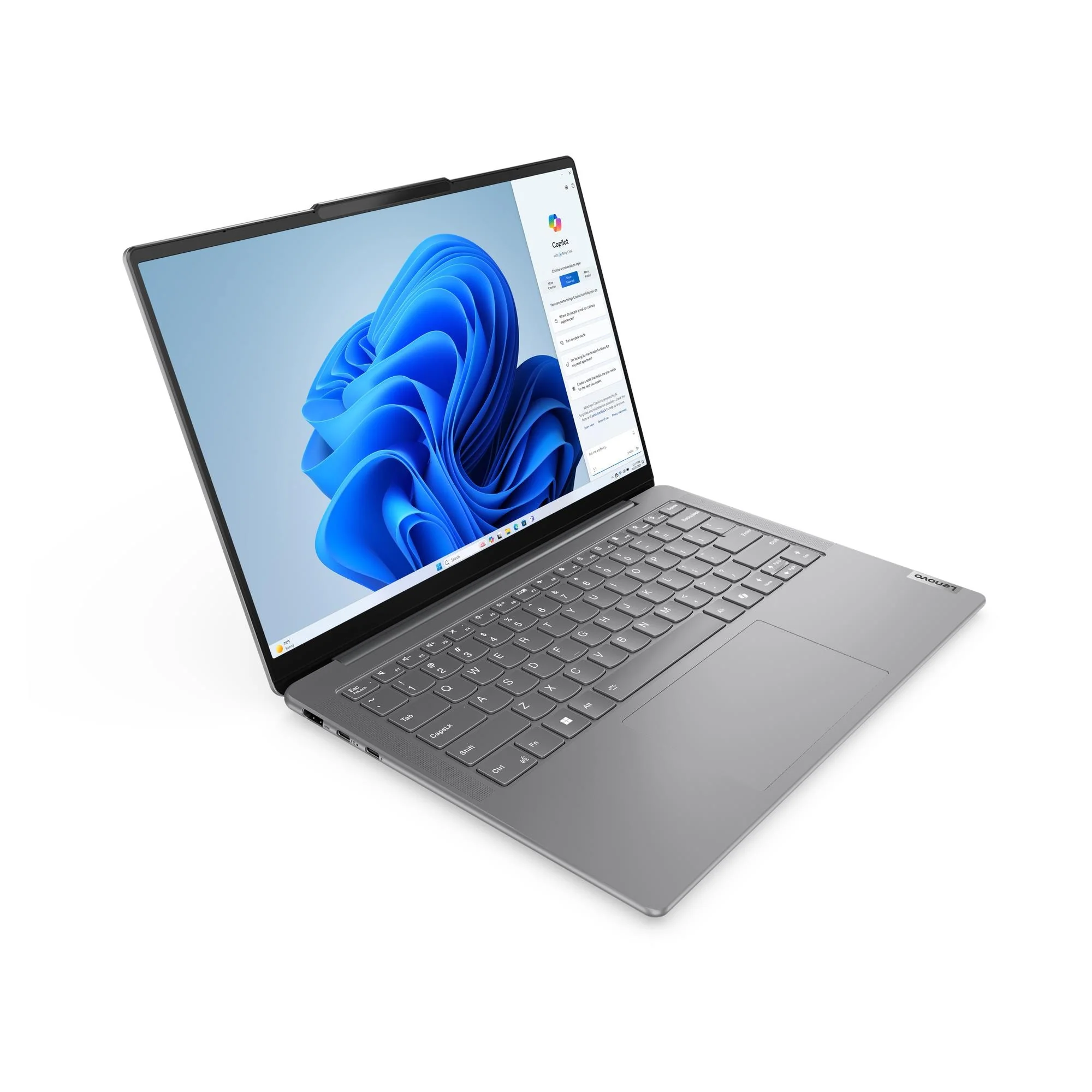 Lenovo Yoga Slim 7 14IMH9 83CV008NPH Laptop (Luna Grey) | 14" WUXGA (1920x1200) OLED | Core Ultra 5 125H | 16GB RAM | 1TB SSD | Intel Arc Graphics | Win 11 Home | MS Office Home 2024 + MS 365 Basic + Yoga Sleeve + A4Tech FK13M Fstyler Sleek Numeric Keypad - Image 6