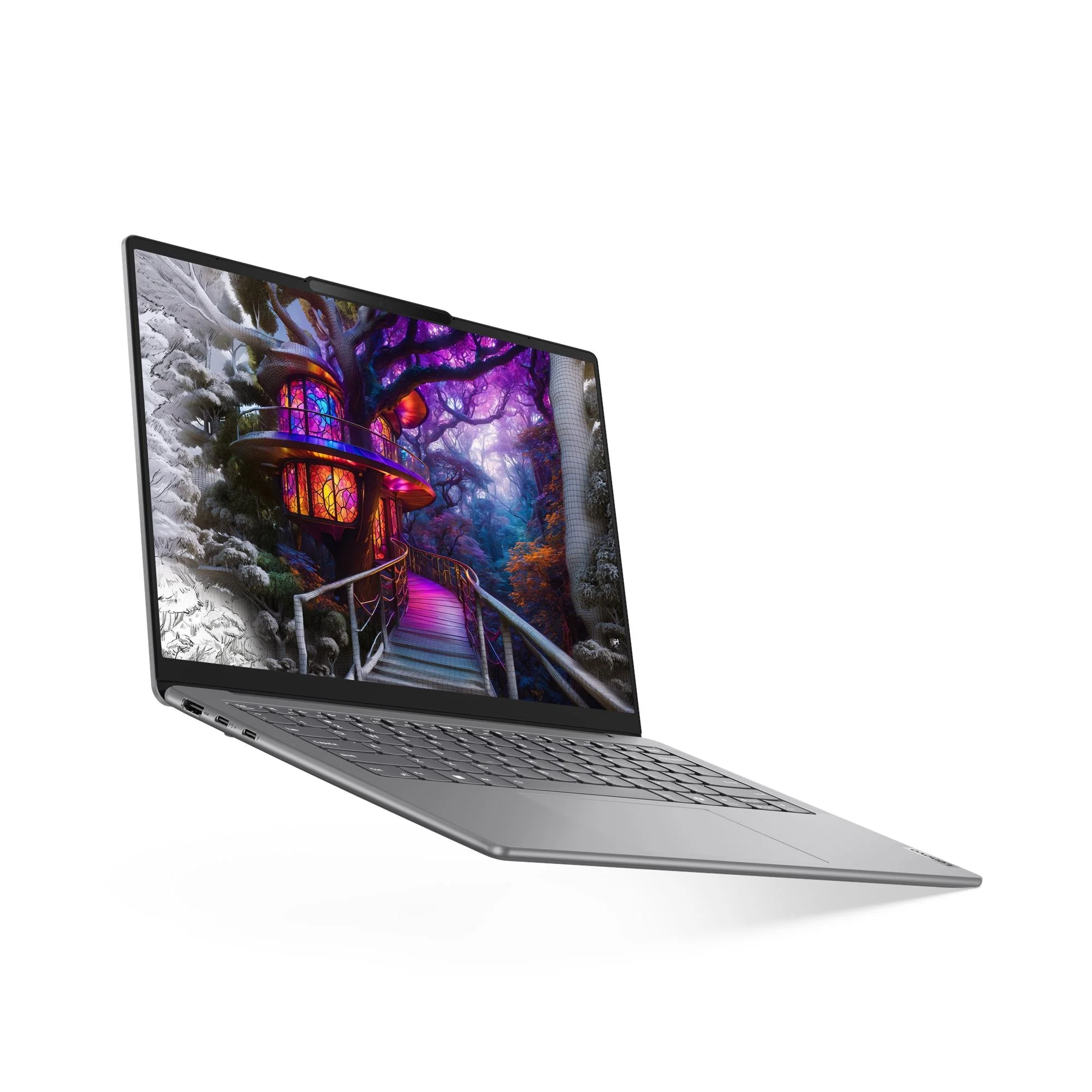 Lenovo Yoga Slim 7 14IMH9 83CV008NPH Laptop (Luna Grey) | 14" WUXGA (1920x1200) OLED | Core Ultra 5 125H | 16GB RAM | 1TB SSD | Intel Arc Graphics | Win 11 Home | MS Office Home 2024 + MS 365 Basic + Yoga Sleeve + A4Tech FK13M Fstyler Sleek Numeric Keypad - Image 7