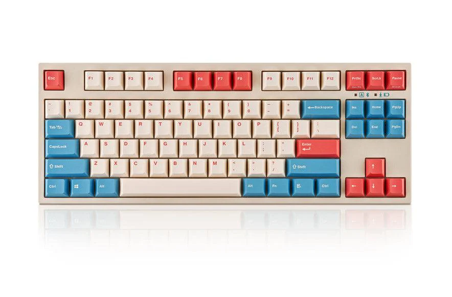 Leopold FC750RBT 87 Keys High-End Mechanical Bluetooth Keyboard (Coral Blue) (Brown Switch) (FC750RBTN/ERBPD(W)) - Image 2