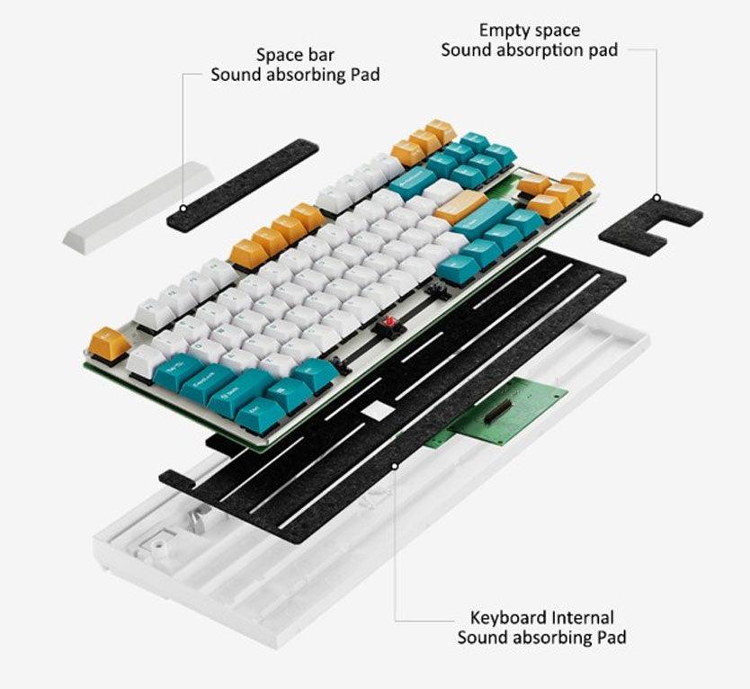 Leopold FC750RBT 87 Keys High-End Mechanical Bluetooth Keyboard (Milk Turquoise) (Red Switch) (FC750RBTR/EMTPD(Y)) - Image 14