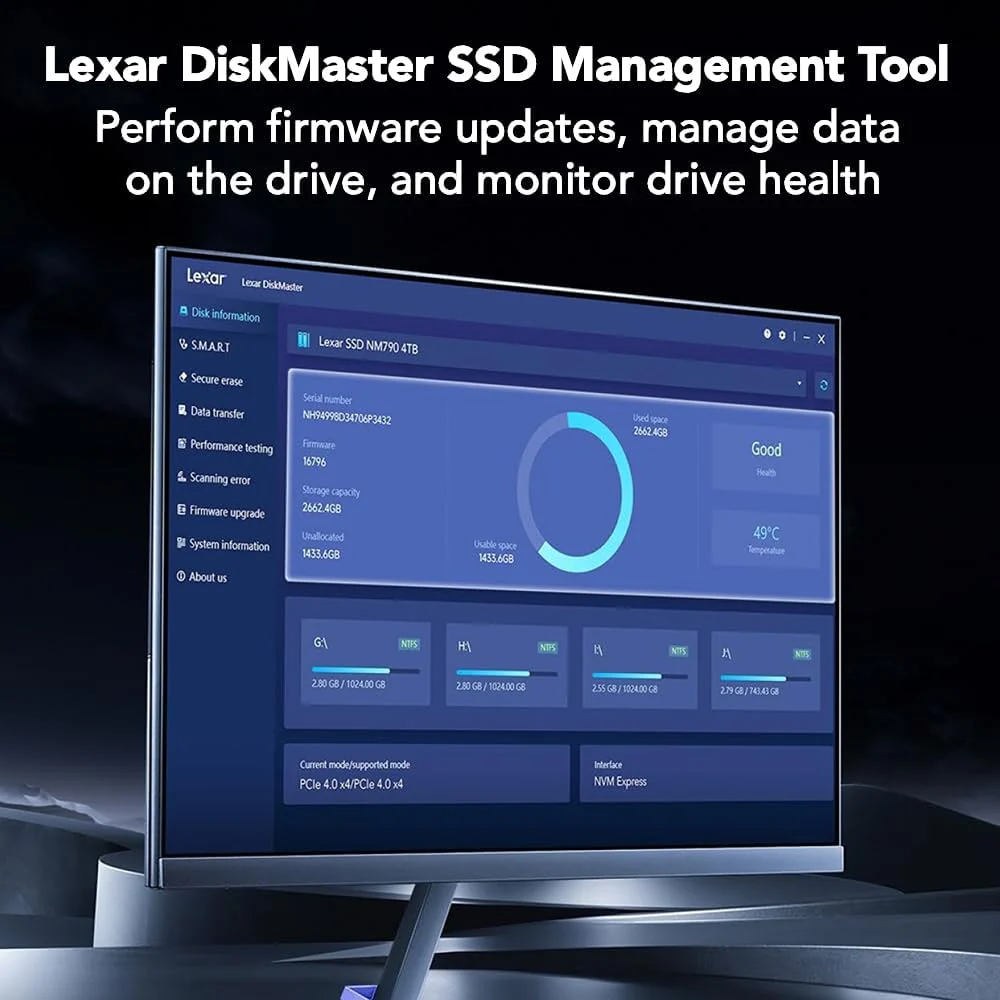 Lexar NQ780 2TB M.2 2280 7000MB/s Read PCIe Gen4x4 NVMe SSD (LNQ780X002T-RNNNG) - Image 5