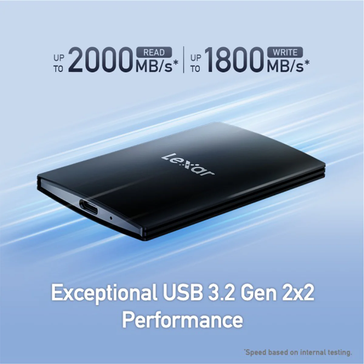 Lexar SL500 USB 3.2 Gen 2x2 Portable SSD - Up To 2000MB/s Read & 1800MB/s Write (1TB, 2TB) (LSL500X001T-RNBNG, LSL500X002T-RNBNG) - Image 4