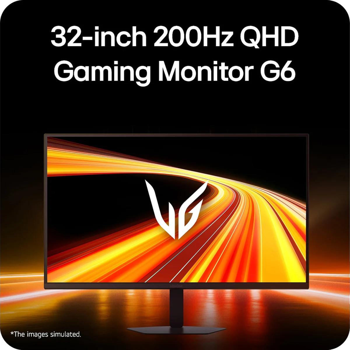 LG UltraGear G6 32G620B-B 32" QHD (2560x1440) 200Hz 1ms GTG IPS Gaming Monitor with Tilt/ Height/ Pivot/ Swivel Adjustment - Image 2
