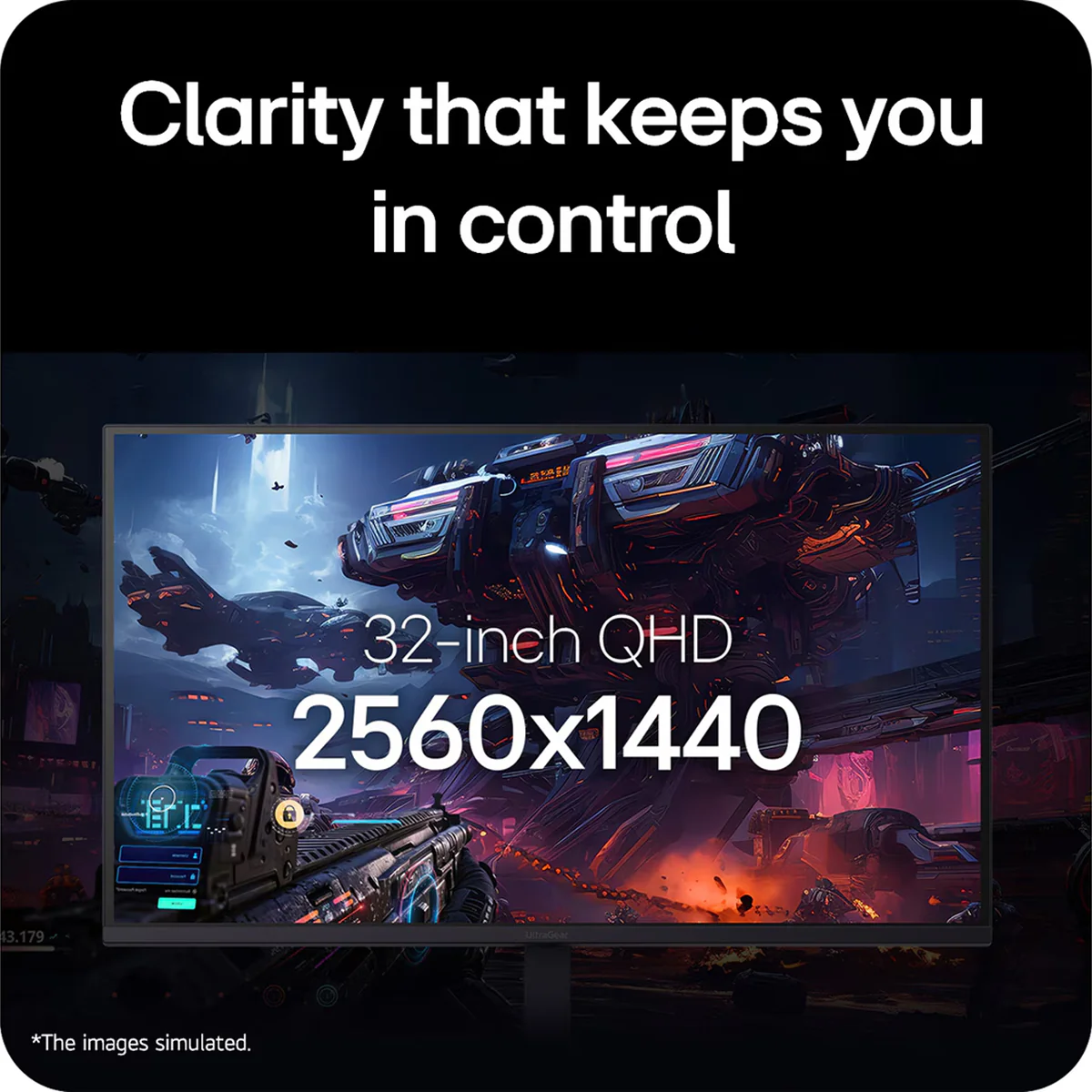 LG UltraGear G6 32G620B-B 32" QHD (2560x1440) 200Hz 1ms GTG IPS Gaming Monitor with Tilt/ Height/ Pivot/ Swivel Adjustment - Image 3