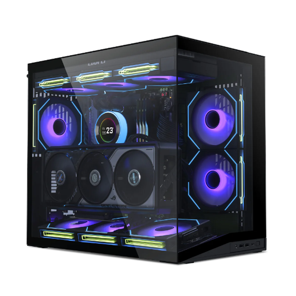 Lian Li O11 Dynamic Mini V2 ATX / Micro-ATX / Mini-ITX PC Case (Black, White) - Image 4