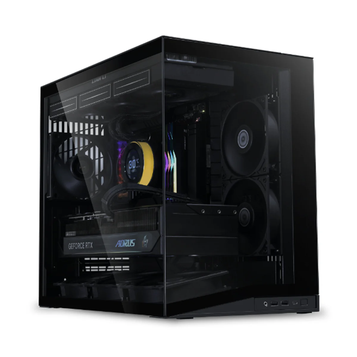 Lian Li O11 Dynamic Mini V2 Flow ATX / Micro-ATX / Mini-ITX PC Case (Black, White) - Image 4