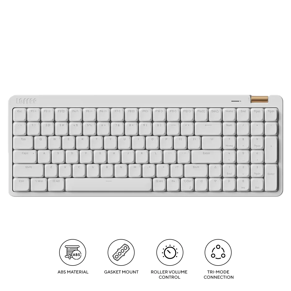 Lofree Flow Lite 100 Keys Triple Mode Low Profile Mechanical Keyboard (White)