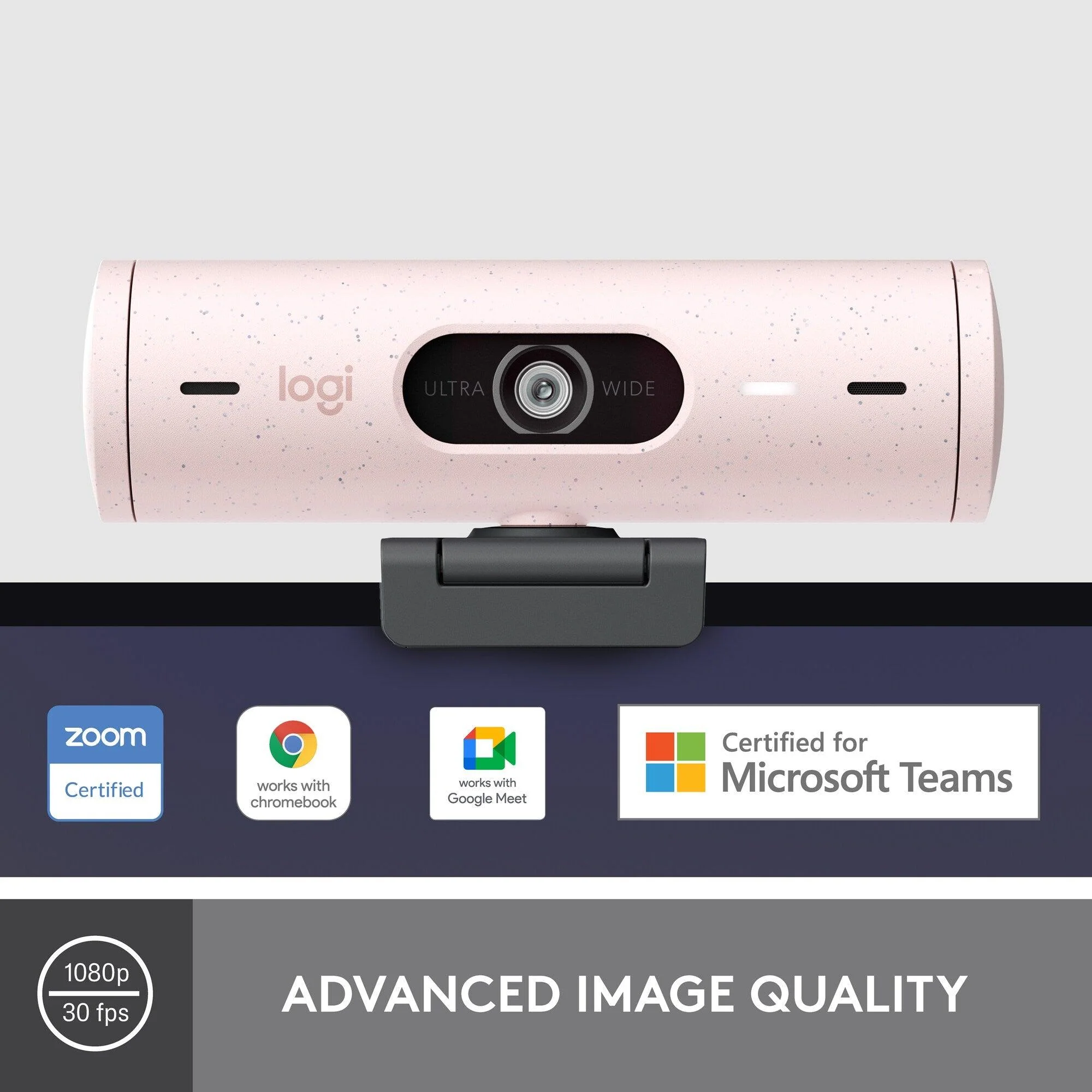 Logitech Brio 500 Full HD Webcam With HDR (Rose) - Image 2