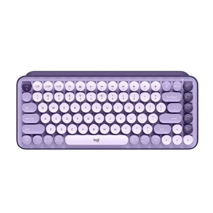 Logitech Pop Keys Wireless Mechanical Keyboard With Customizable Emoji Keys (Cosmos Lavender)