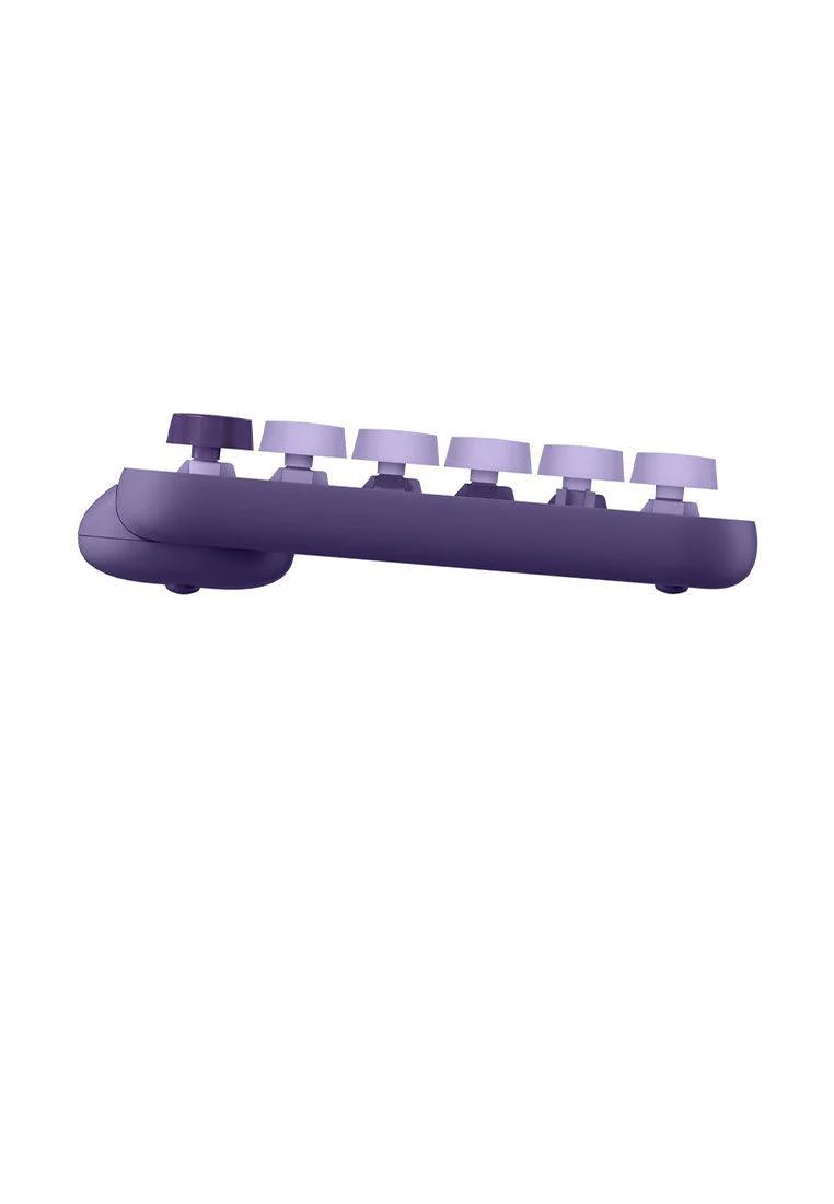 Logitech Pop Keys Wireless Mechanical Keyboard With Customizable Emoji Keys (Cosmos Lavender) - Image 2