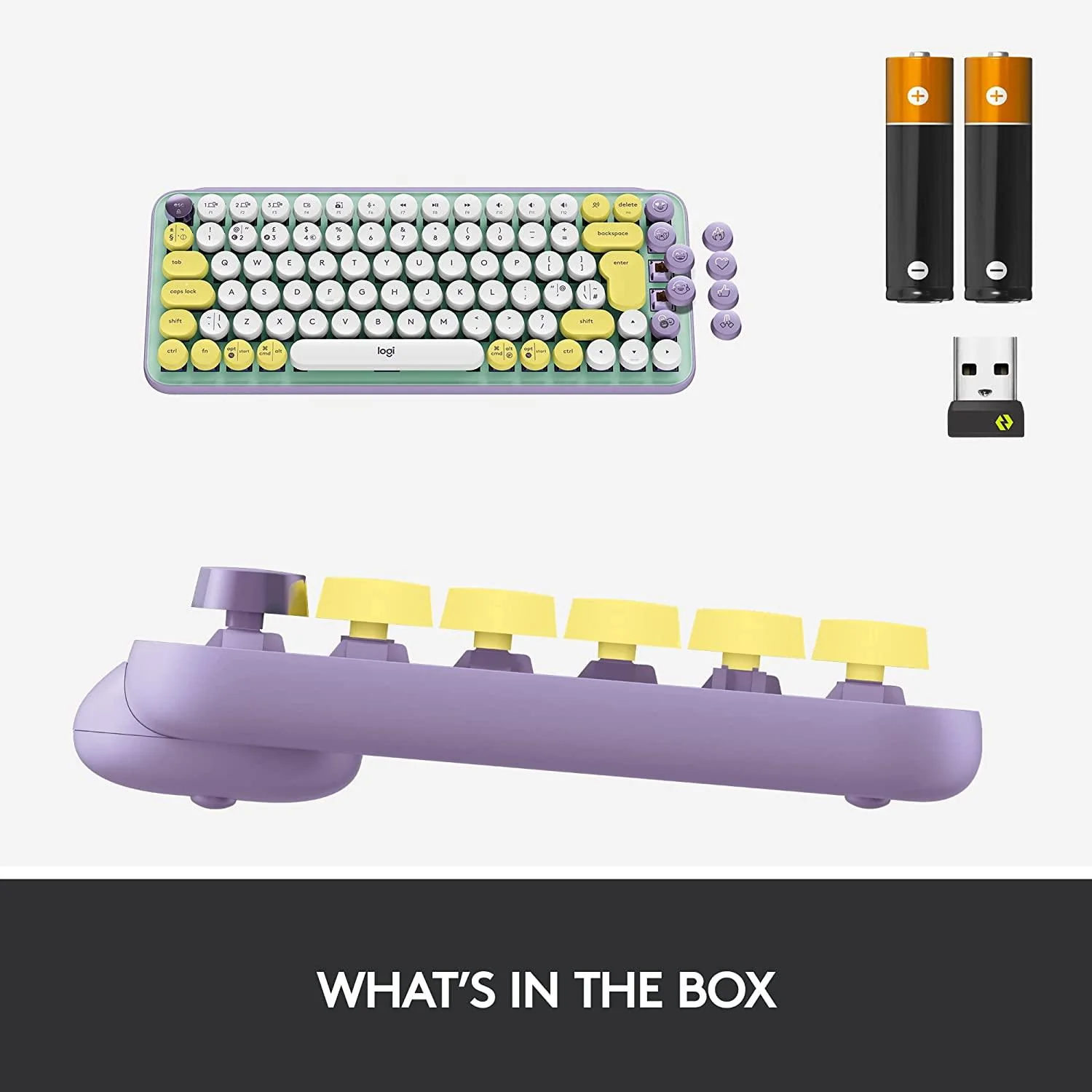 Logitech Pop Keys Wireless Mechanical Keyboard With Customizable Emoji Keys (Daydream Mint) - Image 2