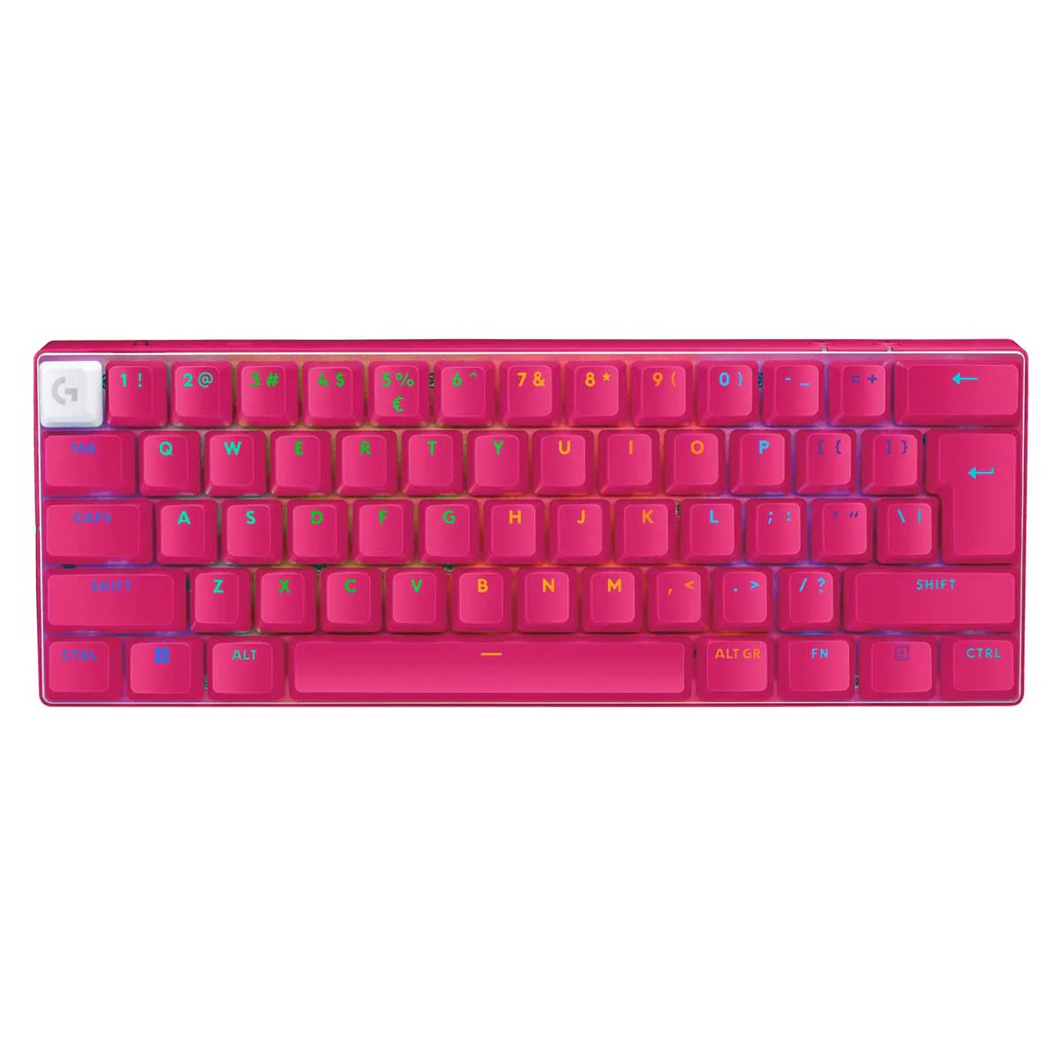 Logitech Pro X 60 Lightspeed Wireless Gaming Keyboard (GX Optical Tactile) (Black, White, Magenta) - Image 17