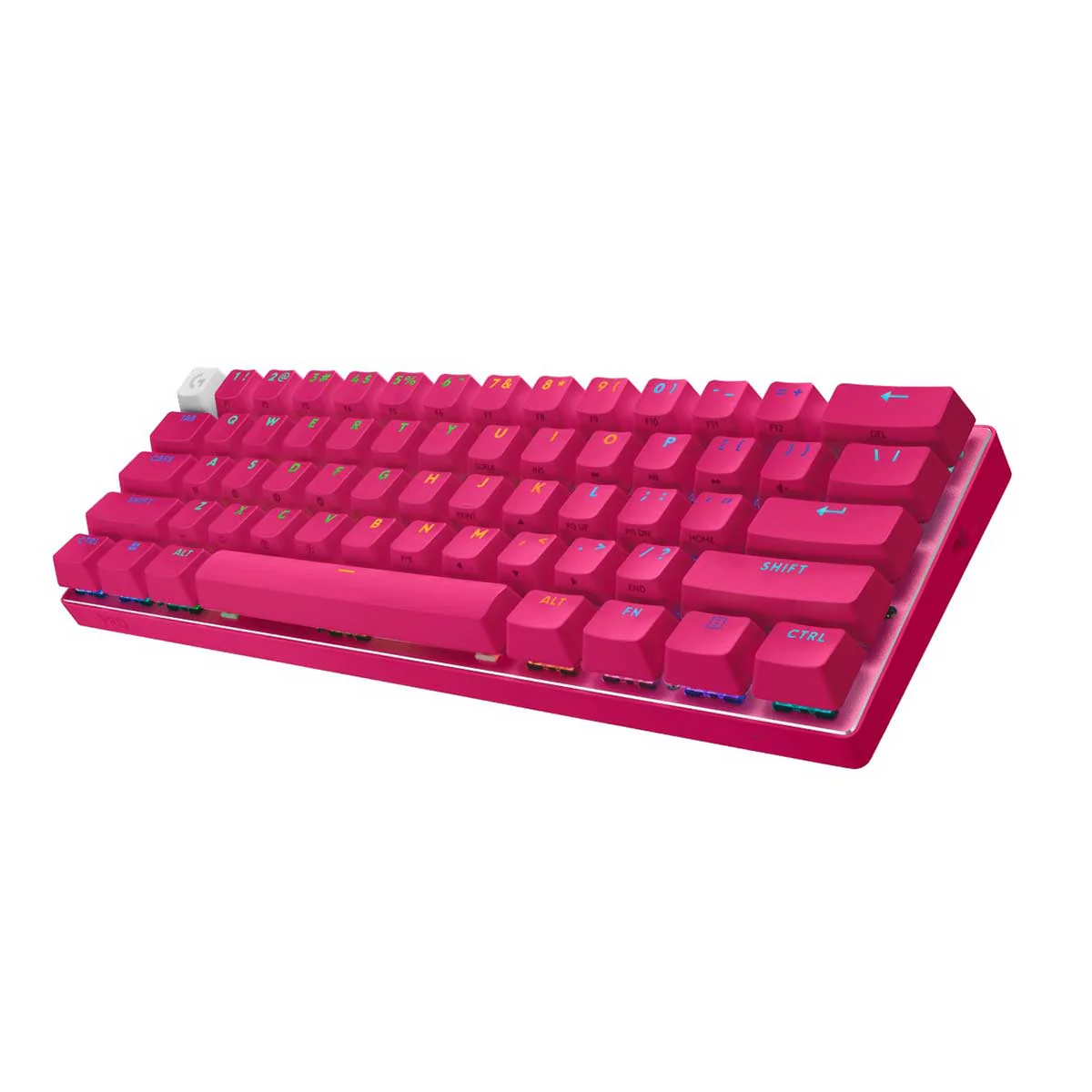 Logitech Pro X 60 Lightspeed Wireless Gaming Keyboard (GX Optical Tactile) (Black, White, Magenta) - Image 18