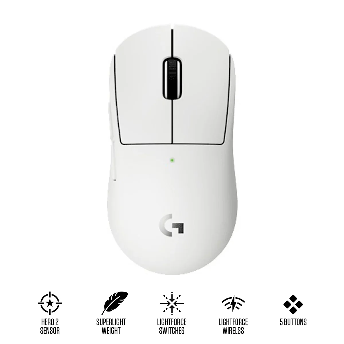 Logitech Pro X Superlight 2c Lightspeed Wireless Gaming Mouse (Black, White) - Image 8