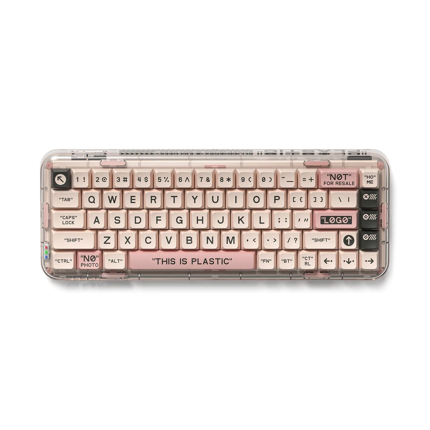 MelGeek MOJO68 See-Through Custom & Programmable Mechanical Keyboard (Christian) (Kailh Box Plastic) - Image 2