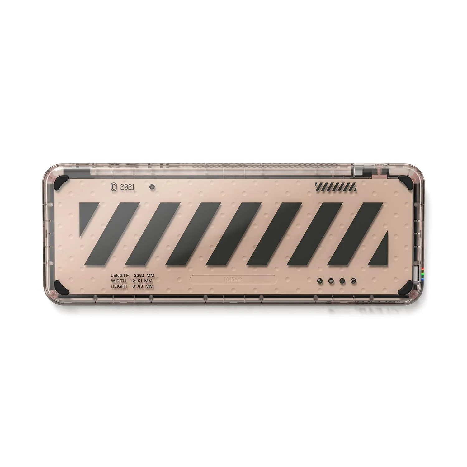 MelGeek MOJO68 See-Through Custom & Programmable Mechanical Keyboard (Christian) (Kailh Box Plastic) - Image 3