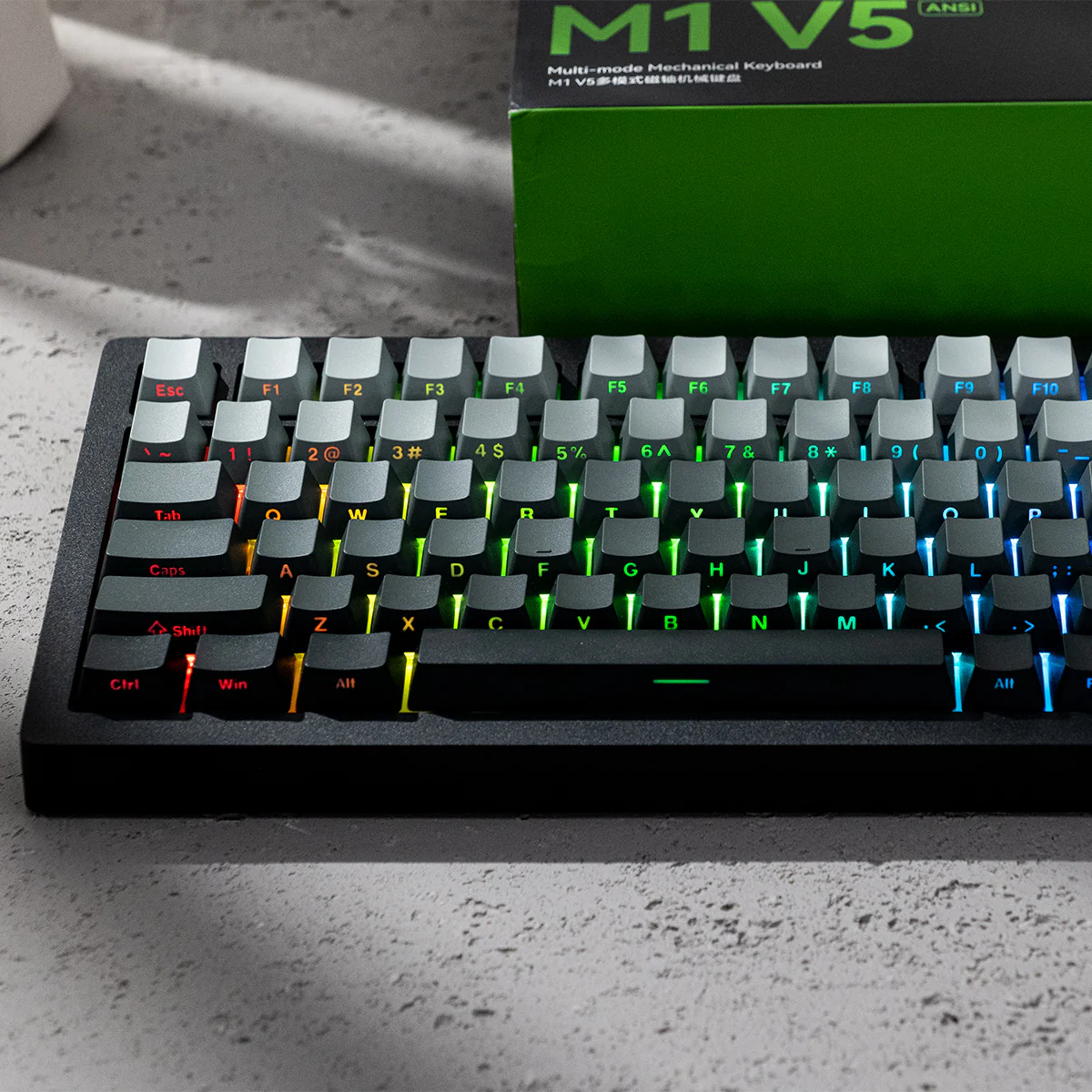 MonsGeek M1 V5 HE-SP Aluminum Case Multi-Mode RGB Hot-Swappable Mechanical Keyboard (Dark Night) (Akko Glare Magnetic Switch) - Image 3