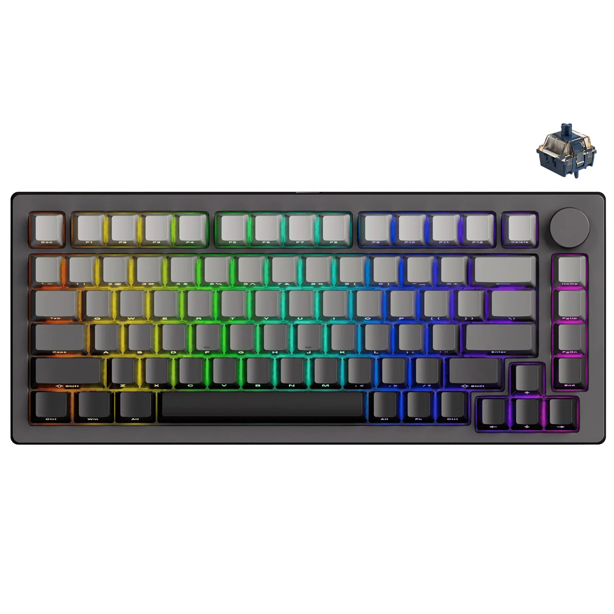 MonsGeek M1 V5 TMR Magnetic Aluminum Case Multi-Mode RGB Hot-Swappable Mechanical Keyboard (Gray Black Gradient) (Akko Astrolink Magnetic Switch)