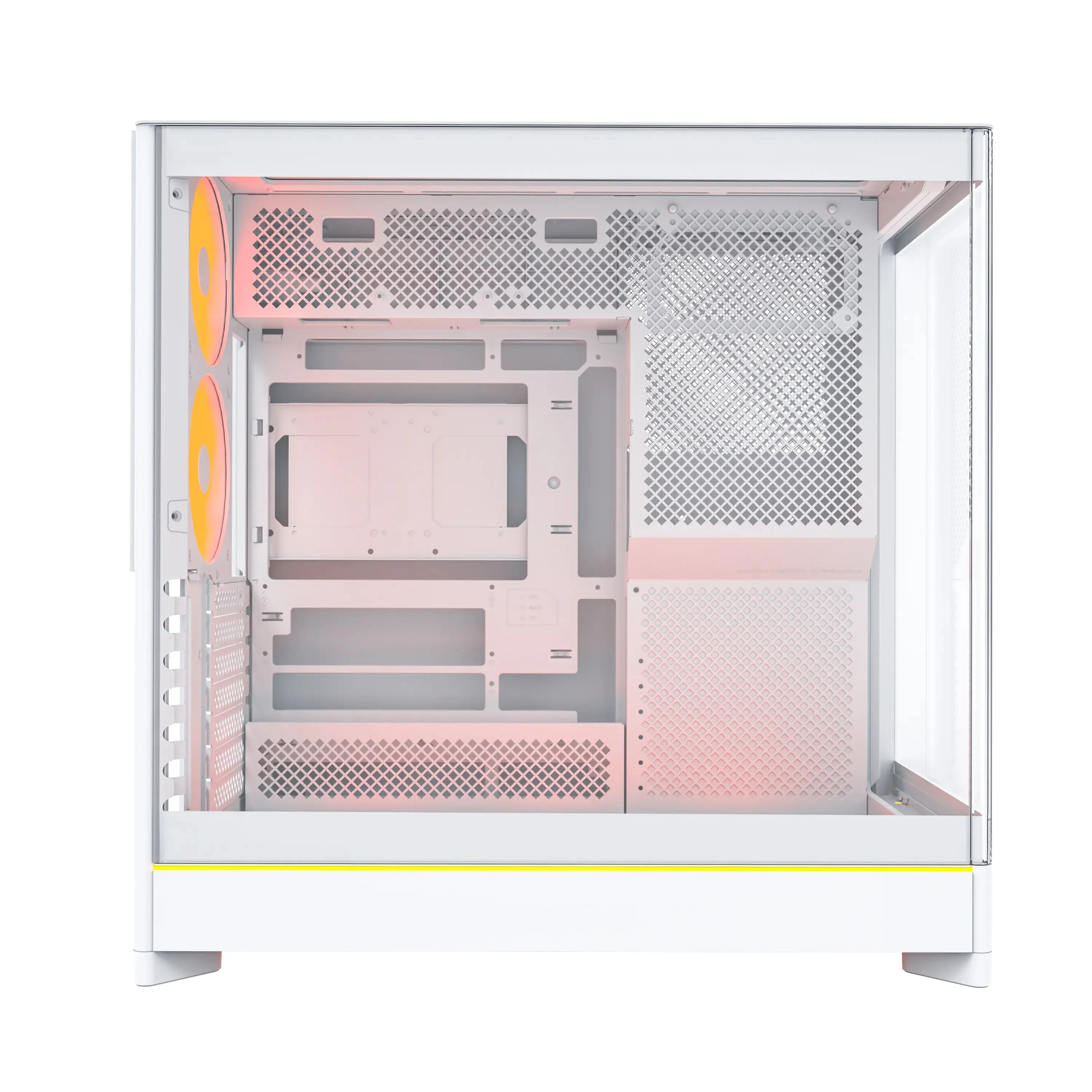 Montech HS02 Pro ATX Mid-Tower Curved Glass Front & TG Side Panel PC Case (Black, White) - Image 15