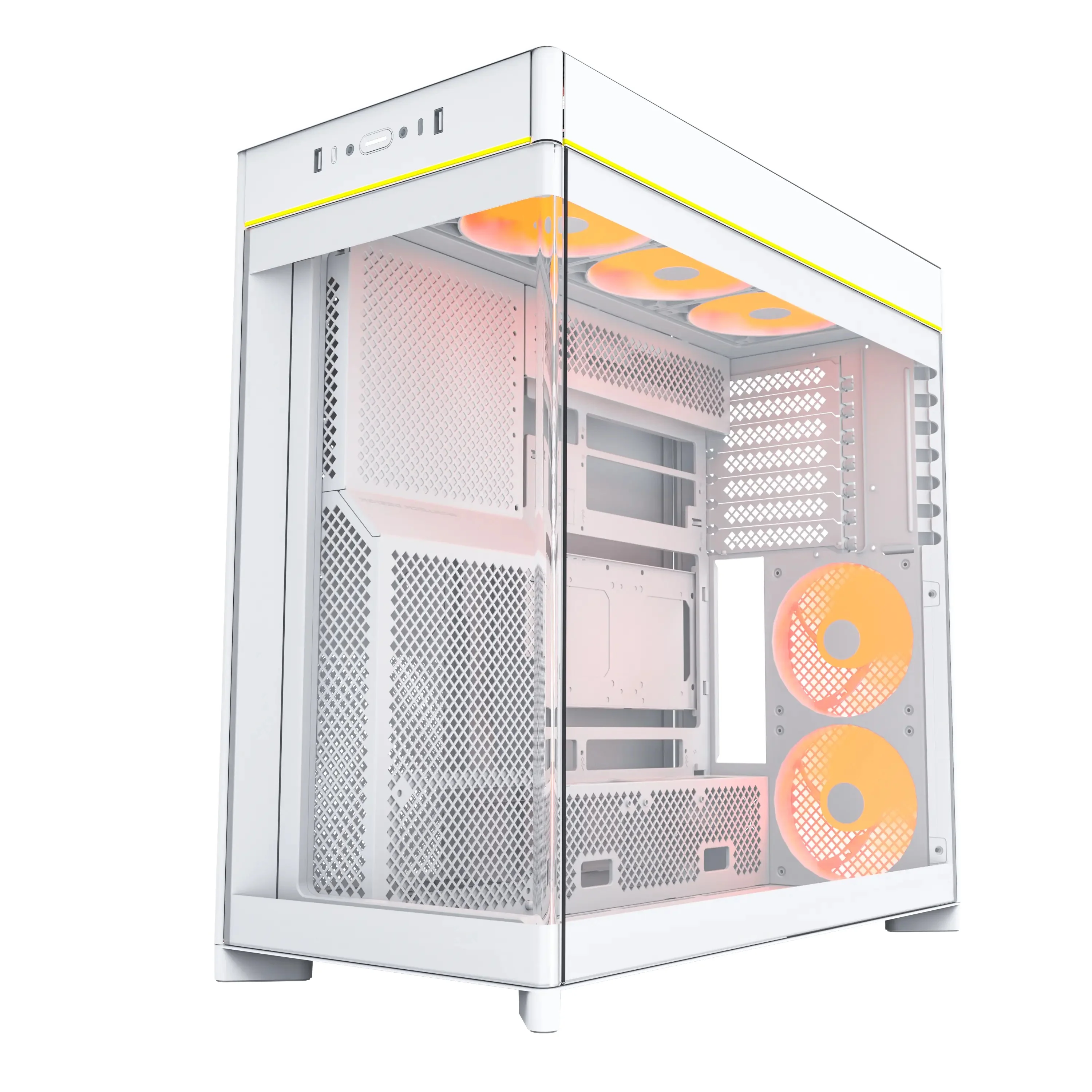 Montech HS02 Pro ATX Mid-Tower Curved Glass Front & TG Side Panel PC Case (Black, White) - Image 17