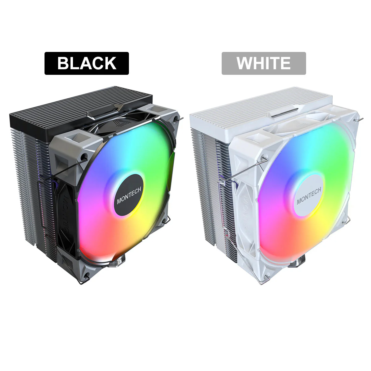 Montech NX400 ARGB Tower Type CPU Air Cooler (Black, White) - Image 14