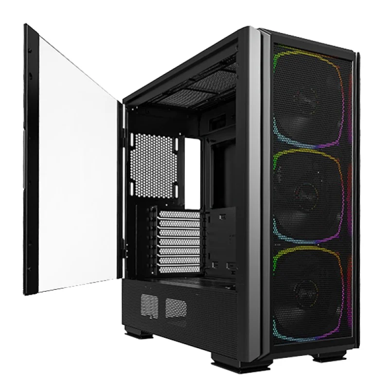 Montech Sky Two GX Mid Tower E-ATX PC Case (Black, White) - Image 2