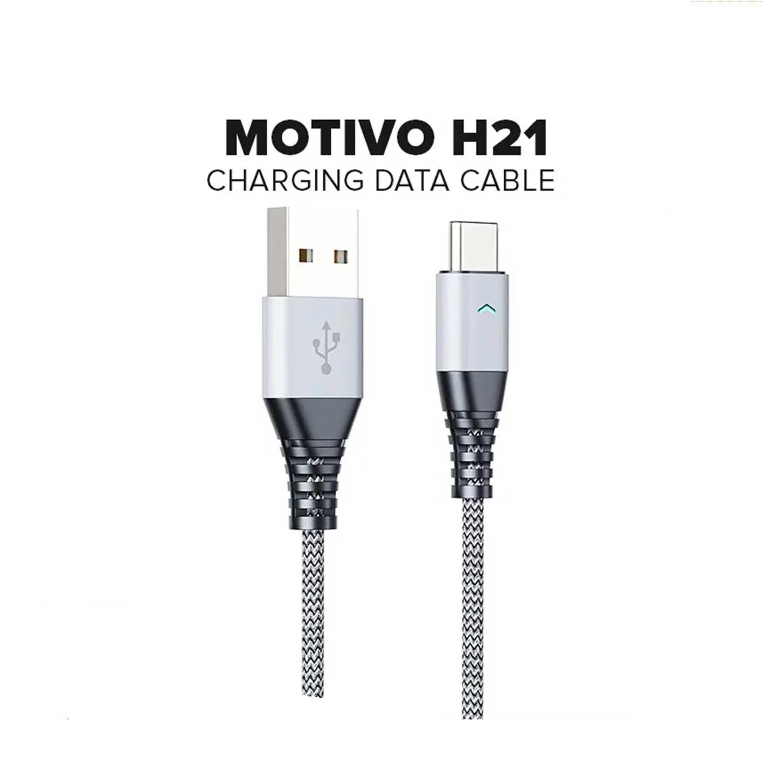 Motivo H21 Data Cable Braided Wire 120CM Micro USB (Grey) (S0011)